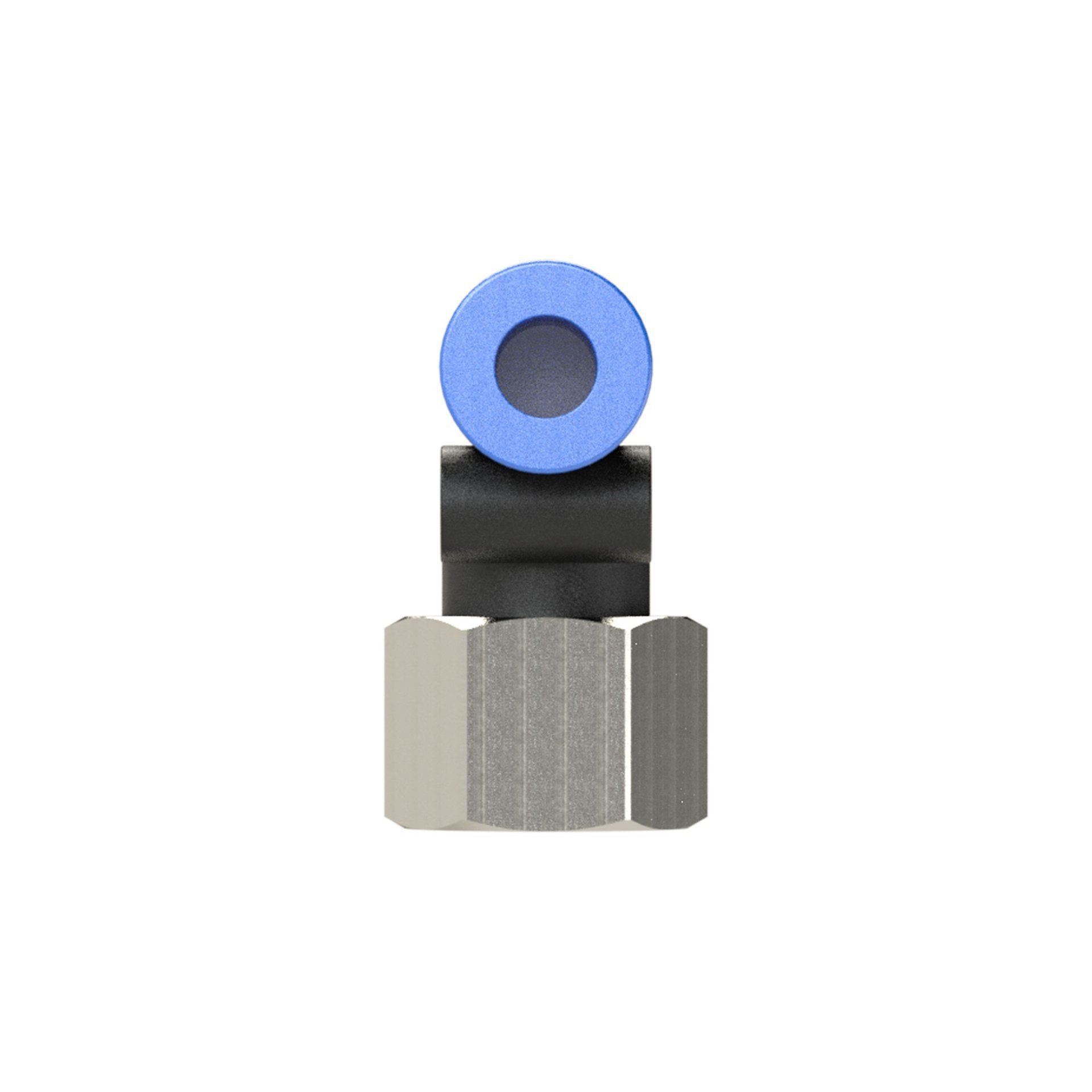 RIEGLER L-Steckverschraubung »Blaue Serie«, drehbar, M5 innen, Ø 6 mm Produktbild img4 L