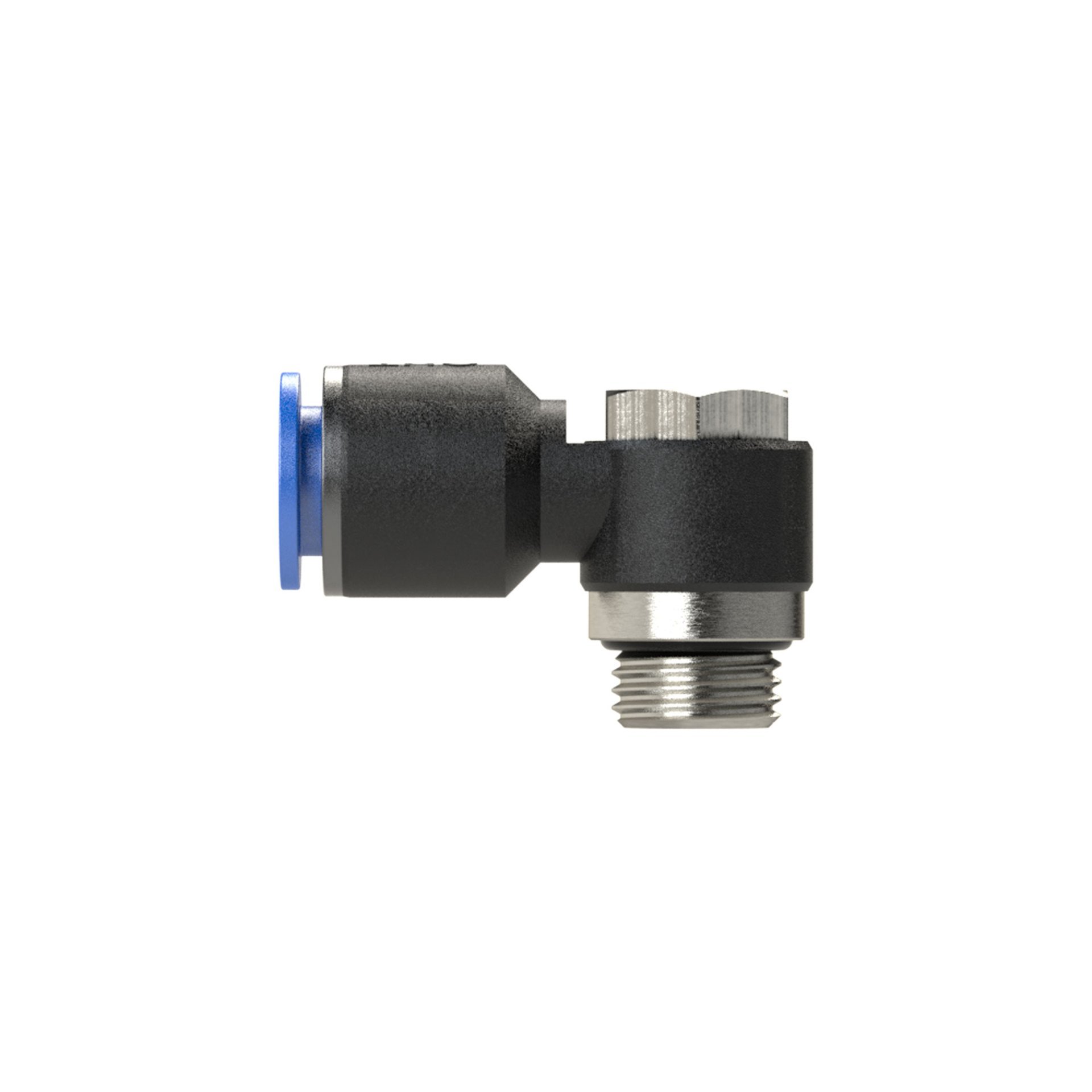 RIEGLER L-Steckverschraubung »Blaue Serie« drehbar, G1/4 a., max.15 Ø10mm Produktbild img5 L