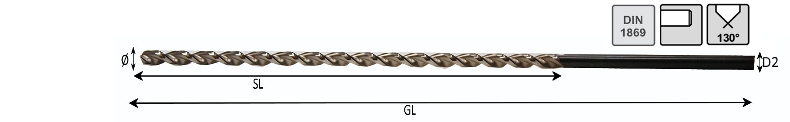 Spiralbohrer DIN1869 Reihe 2 Bohrer-Ø:5,00 Produktbild img1 L