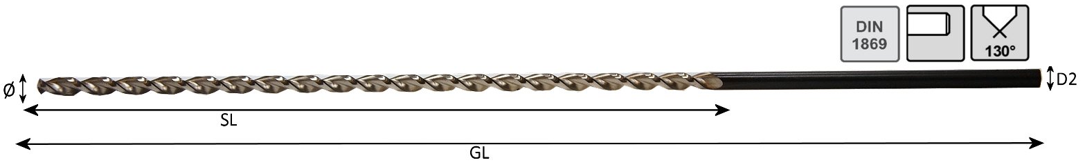 Spiralbohrer DIN1869 Reihe 3 Bohrer-Ø:12,50 Produktbild img1 L