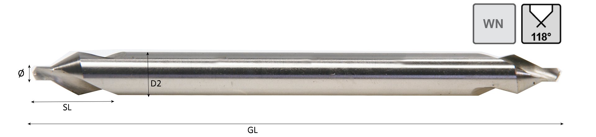 Zentrierbohrer überlang Bohrer-Ø:1,00 Produktbild img1 L