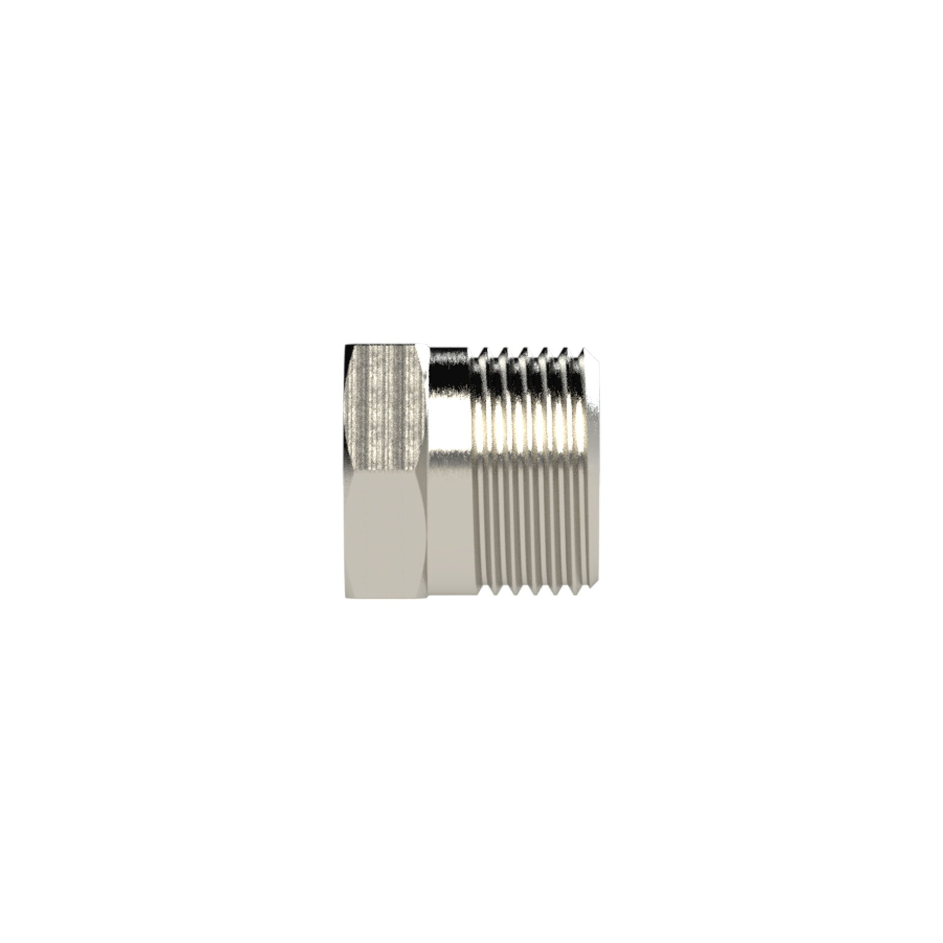 RIEGLER Reduziernippel, R 1/2 a., G 3/8 i., SW 22, Messing vernickelt Produktbild img5 L