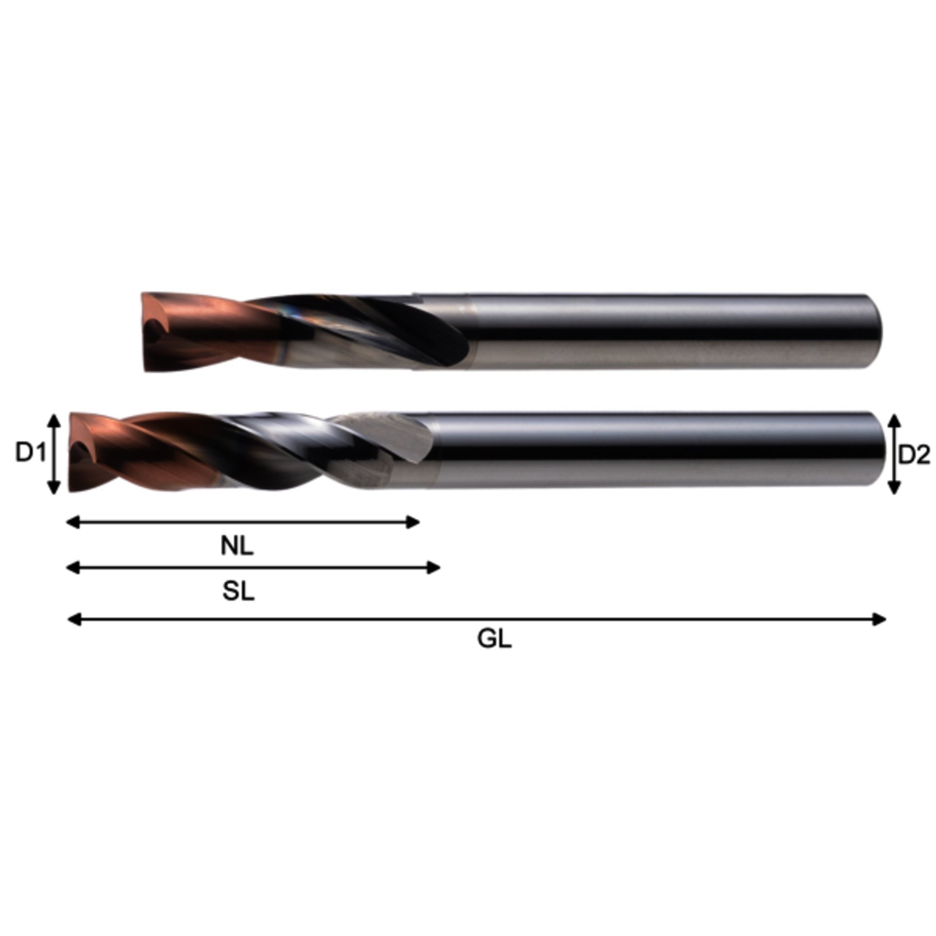 Flachbohrer MSFD 2xD ohne IK - D=3mm  - MSFD030-2P Produktbild img1 L