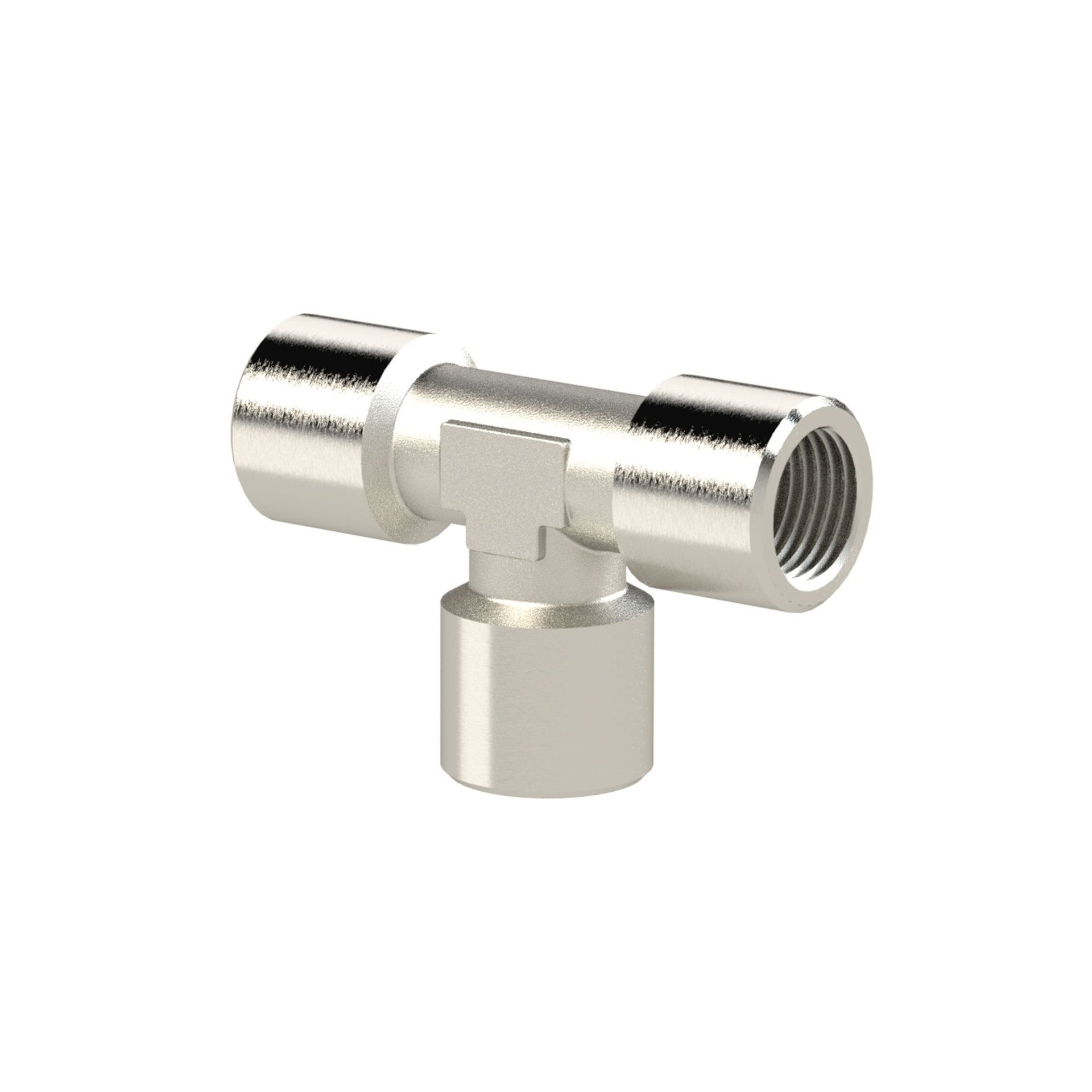 RIEGLER T-Stück, innen/innen/innen, G 1, SW 30, Messing vernickelt Produktbild img1 L