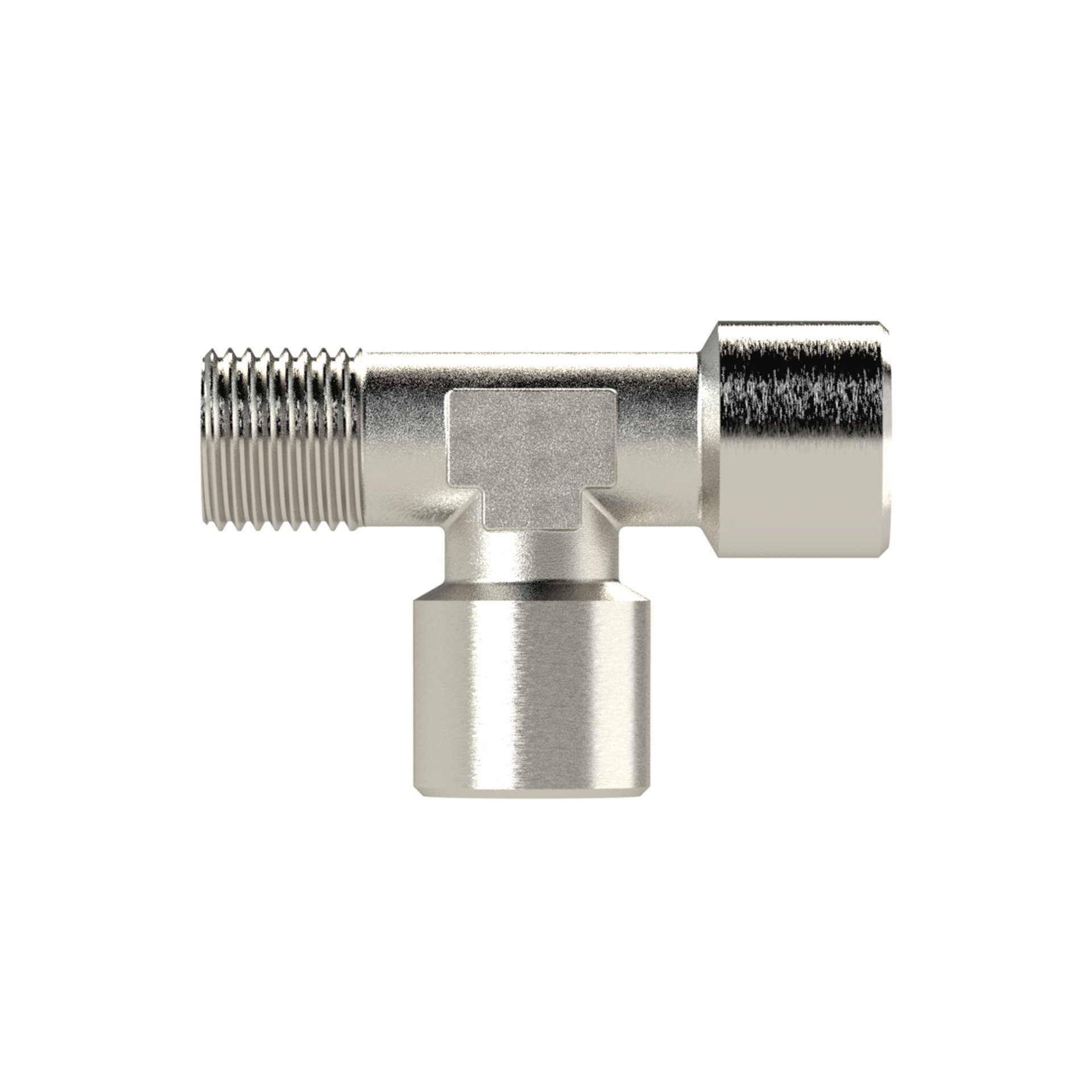 RIEGLER T-Stück, innen/innen/außen, G/R 1/4, SW 13, Messing vernickelt Produktbild img4 L