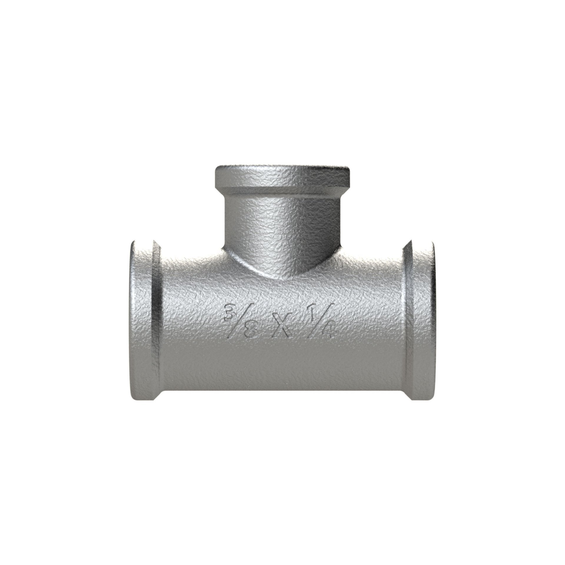 RIEGLER T-Stück 130, IG/IG/IG, Rp 3/8, T-Abzweig Rp 1/4, schw. Temperguss Produktbild img3 L