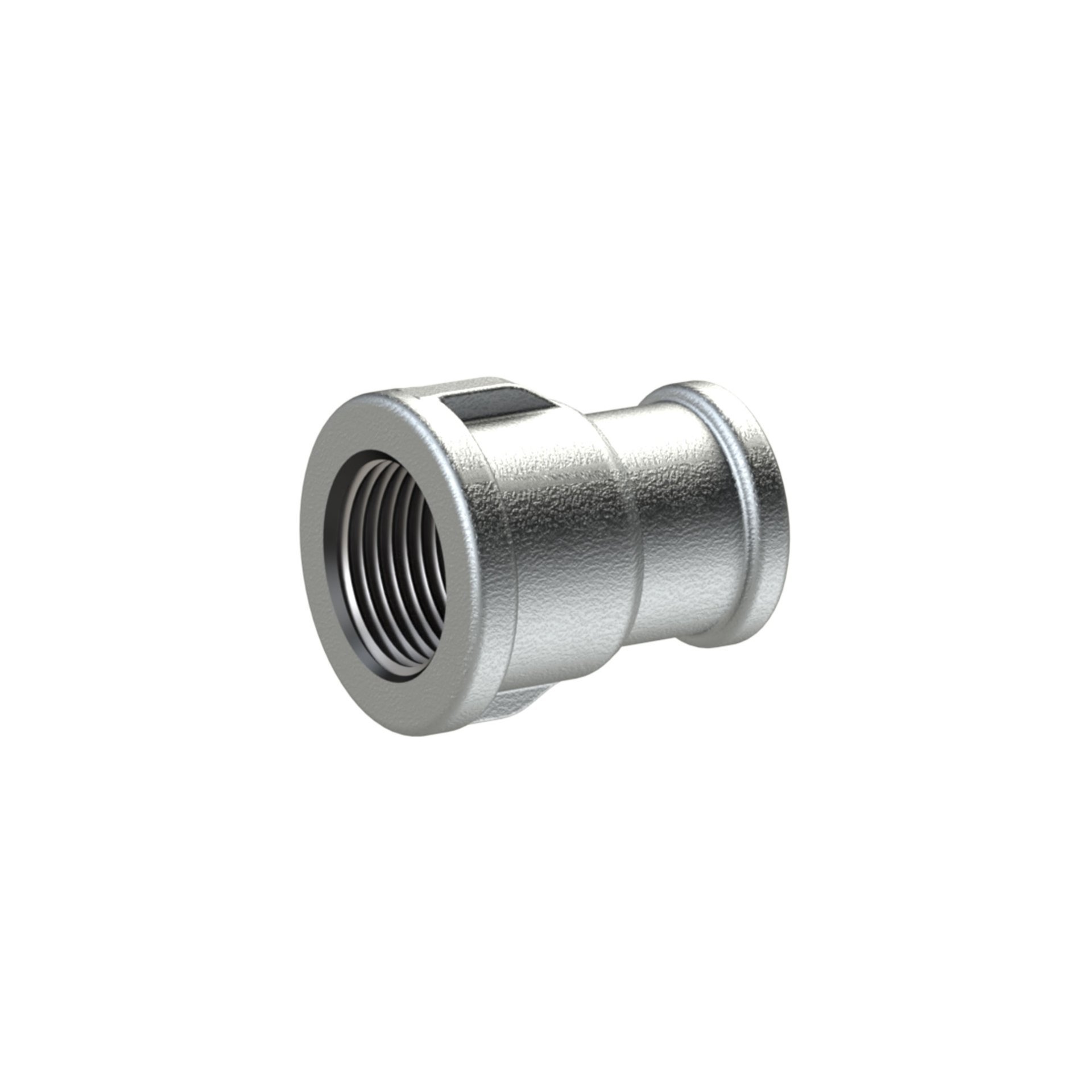RIEGLER Muffen 240, IG/IG, Rp 3/4, Rp 3/8, schw. Temperguss feuerverzinkt Produktbild img1 L