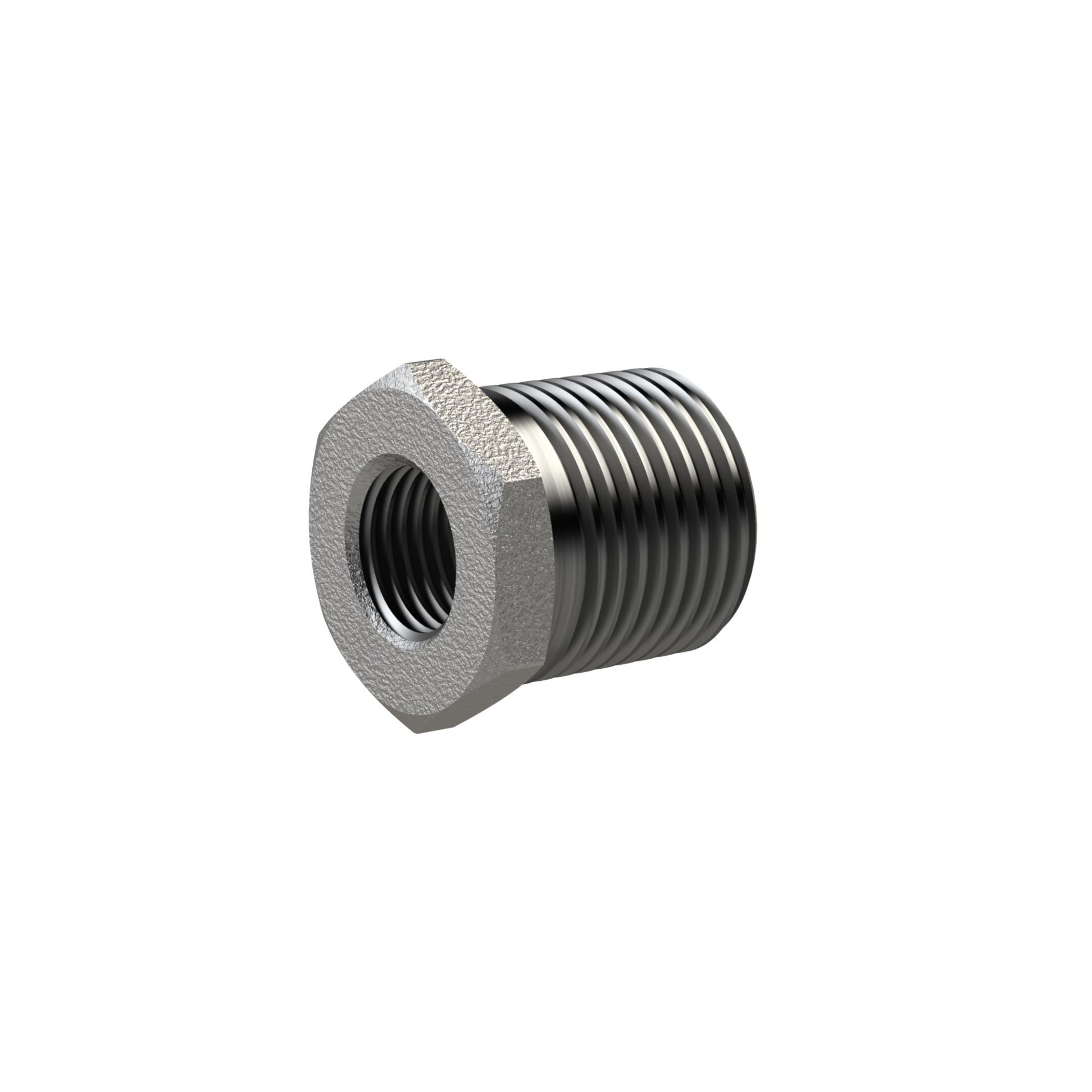 RIEGLER Reduzierstück 241, AG/IG, R 1, Rp 1/2, schwarzer Temperguss Produktbild img1 L
