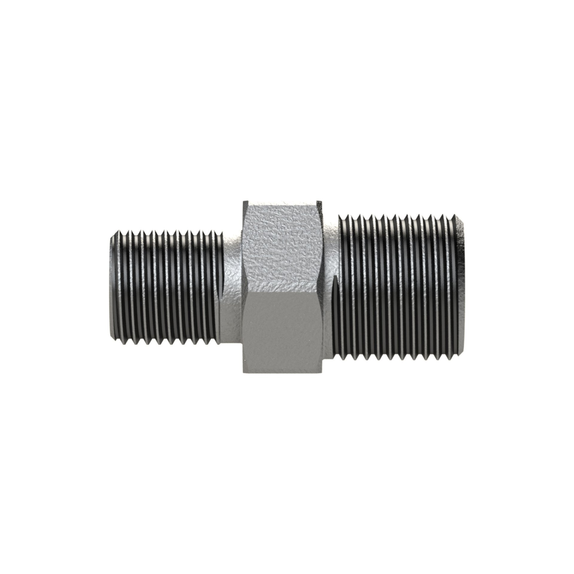 RIEGLER Doppelgewindenippel 245, AG/AG, R 3, R 2, schwarzer Temperguss Produktbild img4 L