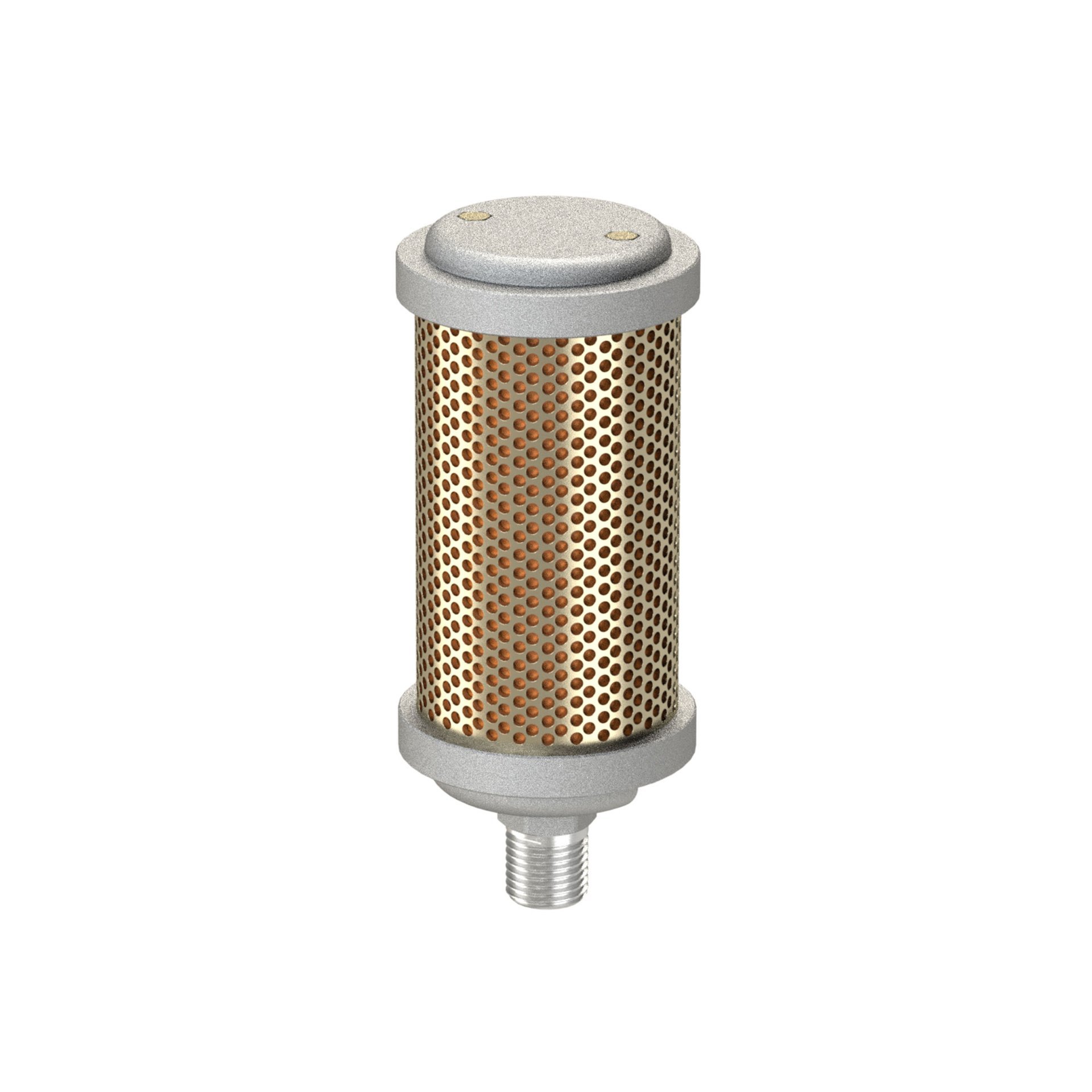RIEGLER Hochleistungsschalldämpfer, Alu, Lochblech Stahl verzinkt , G 1 1/4 Produktbild img1 L