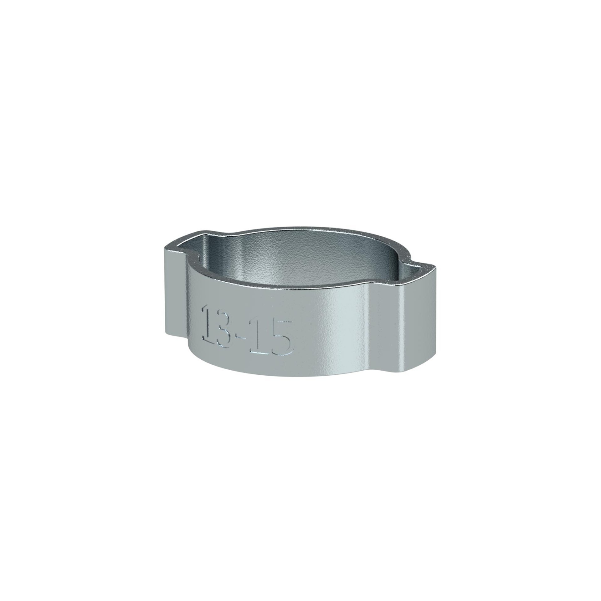 RIEGLER 2-Ohr-Schlauchklemme (W1), 7-9 mm, 6,0 mm, VPE 10 Stk. Produktbild img1 L