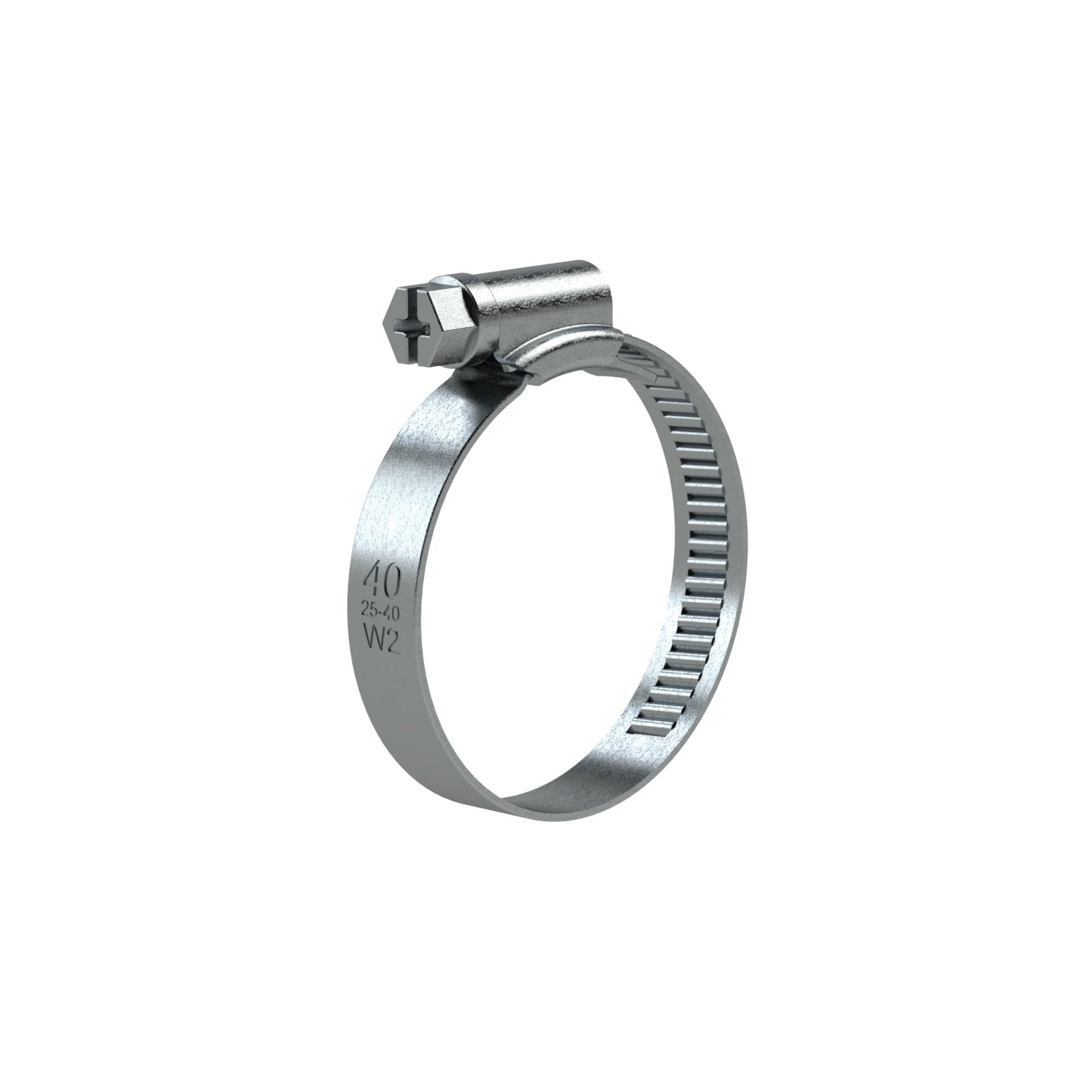 RIEGLER Schneckengewinde-Schlauchschelle, Chromstahl (W2), 32 - 50 mm, 9 mm Produktbild img1 L
