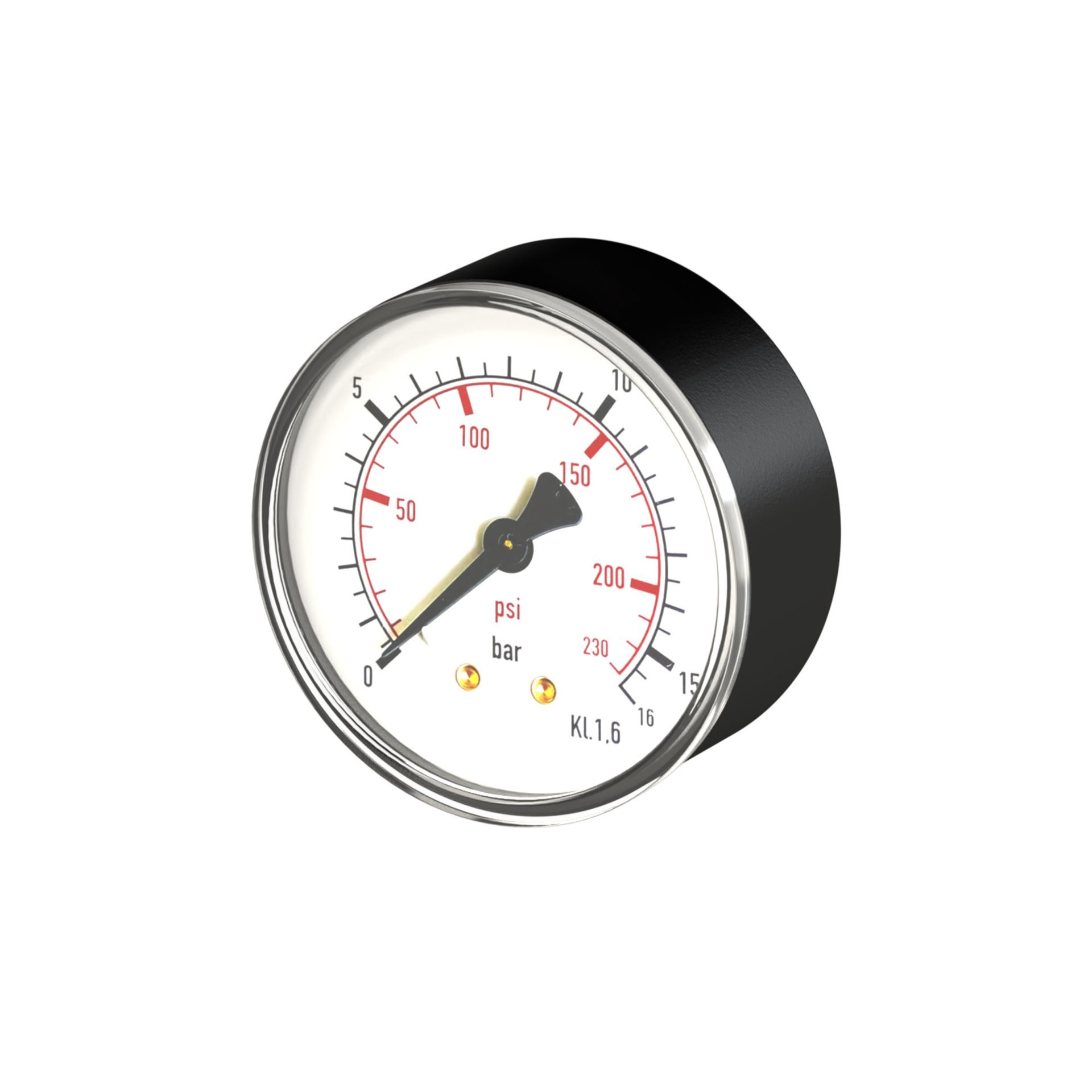 RIEGLER Standardmanometer »pressure line« G 1/4 hinten -1/0 bar/-14,5 psi, Ø50 Produktbild img1 L