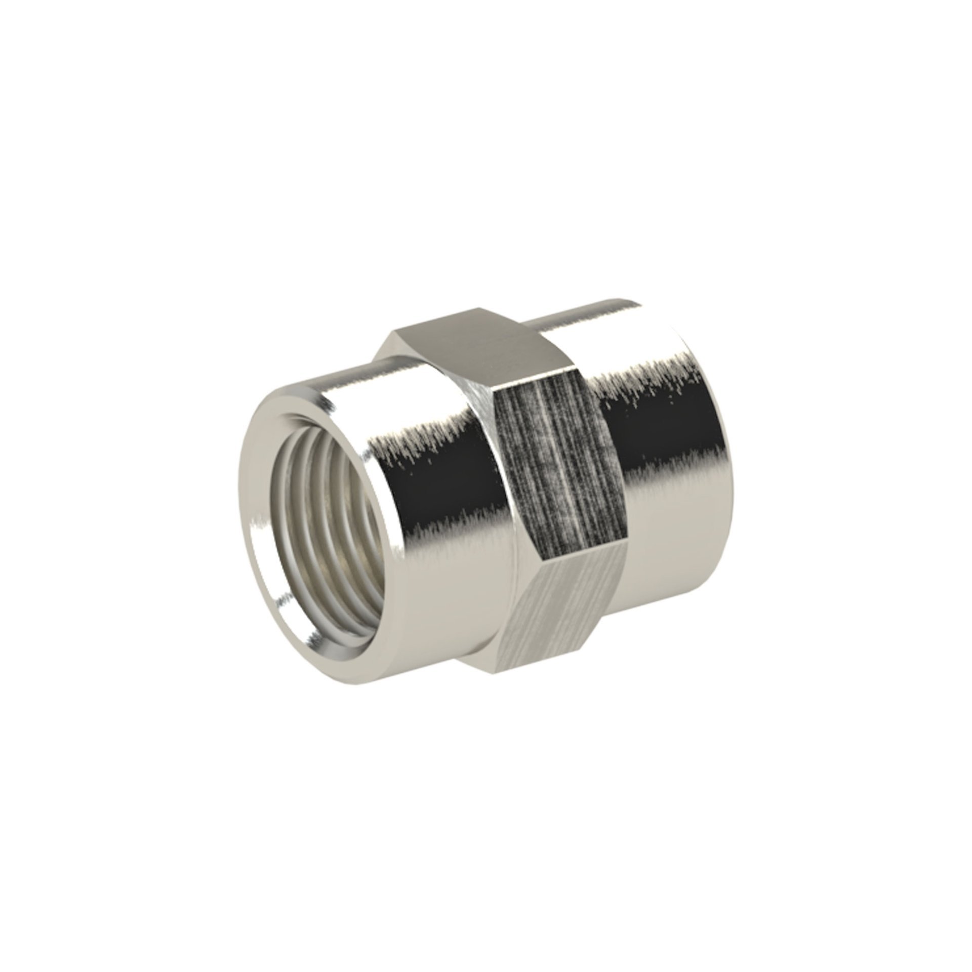 RIEGLER Muffe »value line«, G 3/8, SW 22, Messing vernickelt Produktbild img1 L