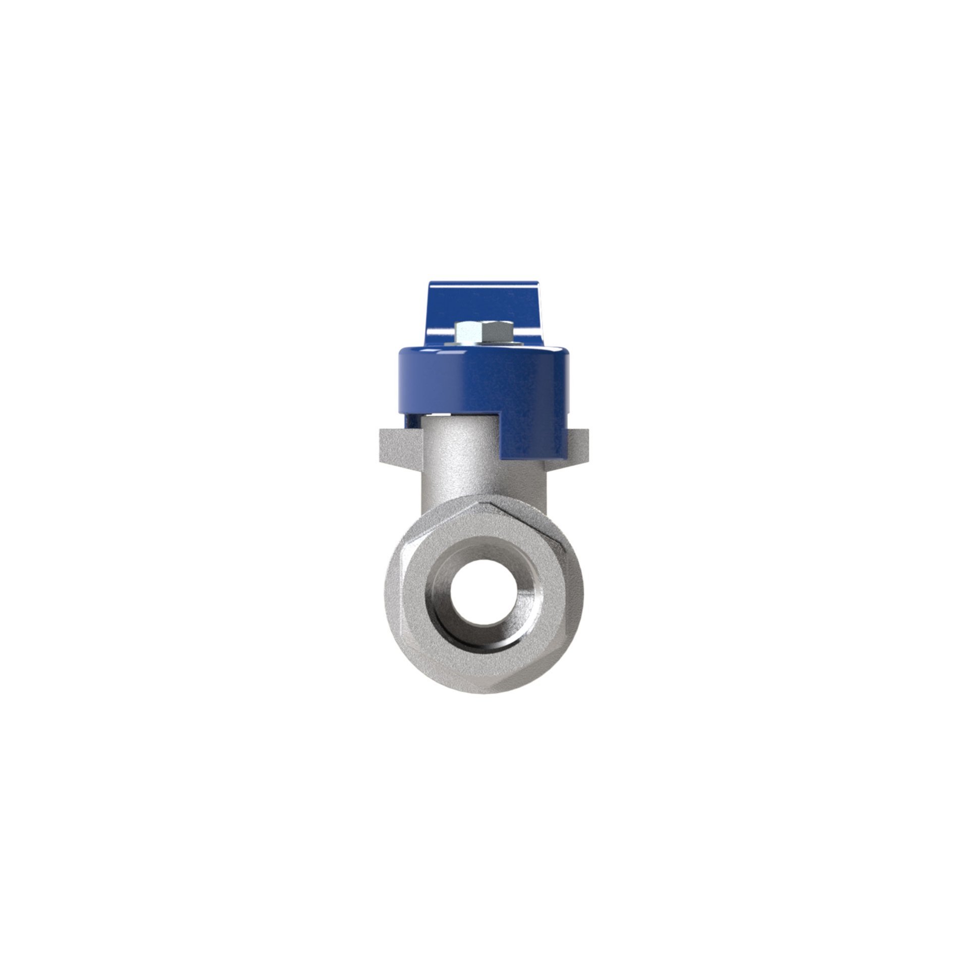RIEGLER Kugelhahn »valve line«, Handhebel blau, MS vernickelt , IG/IG, G 1 Produktbild img4 L