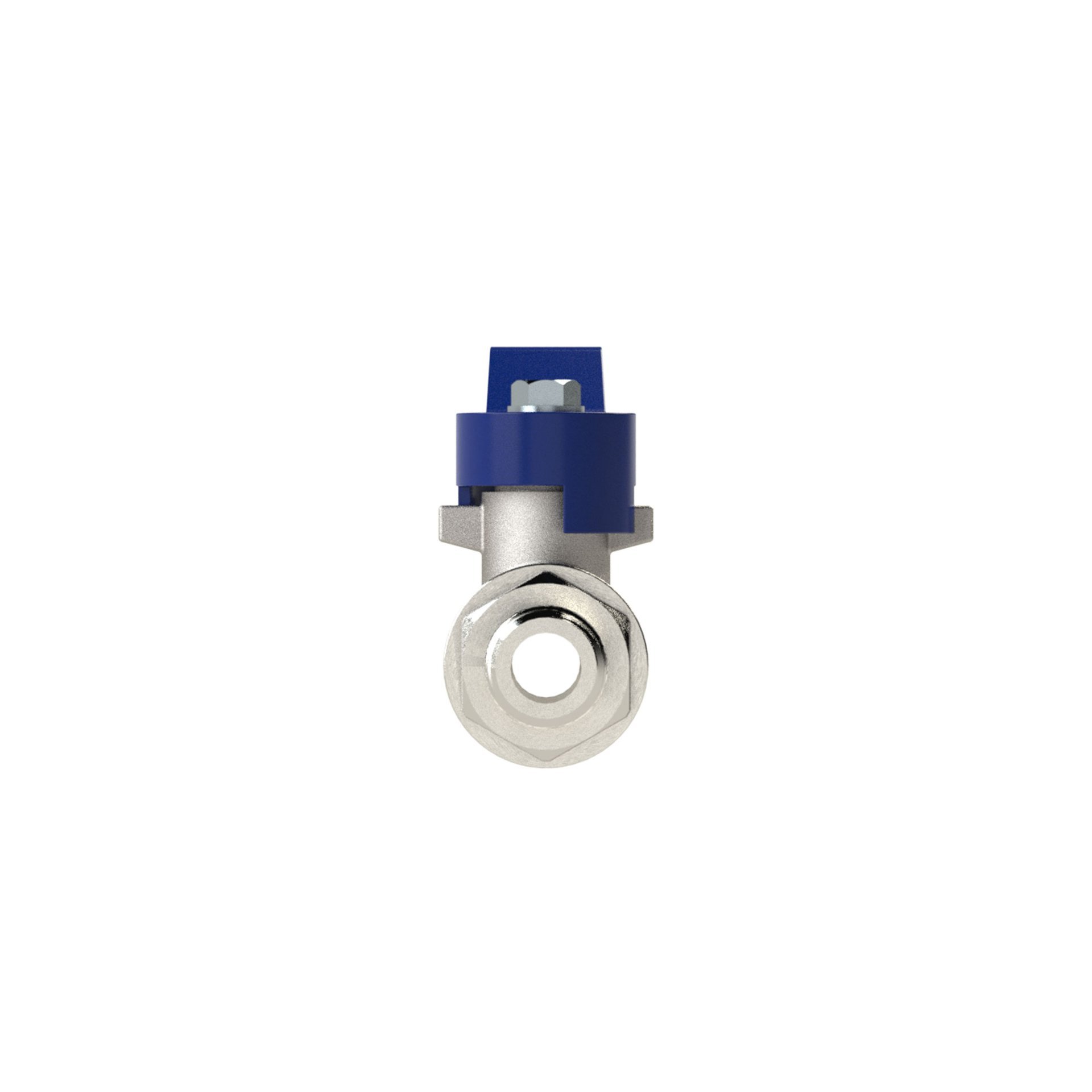 RIEGLER Kugelhahn »valve line«, Handhebel blau, MS vernickelt , IG/AG, G 3/4 Produktbild img4 L