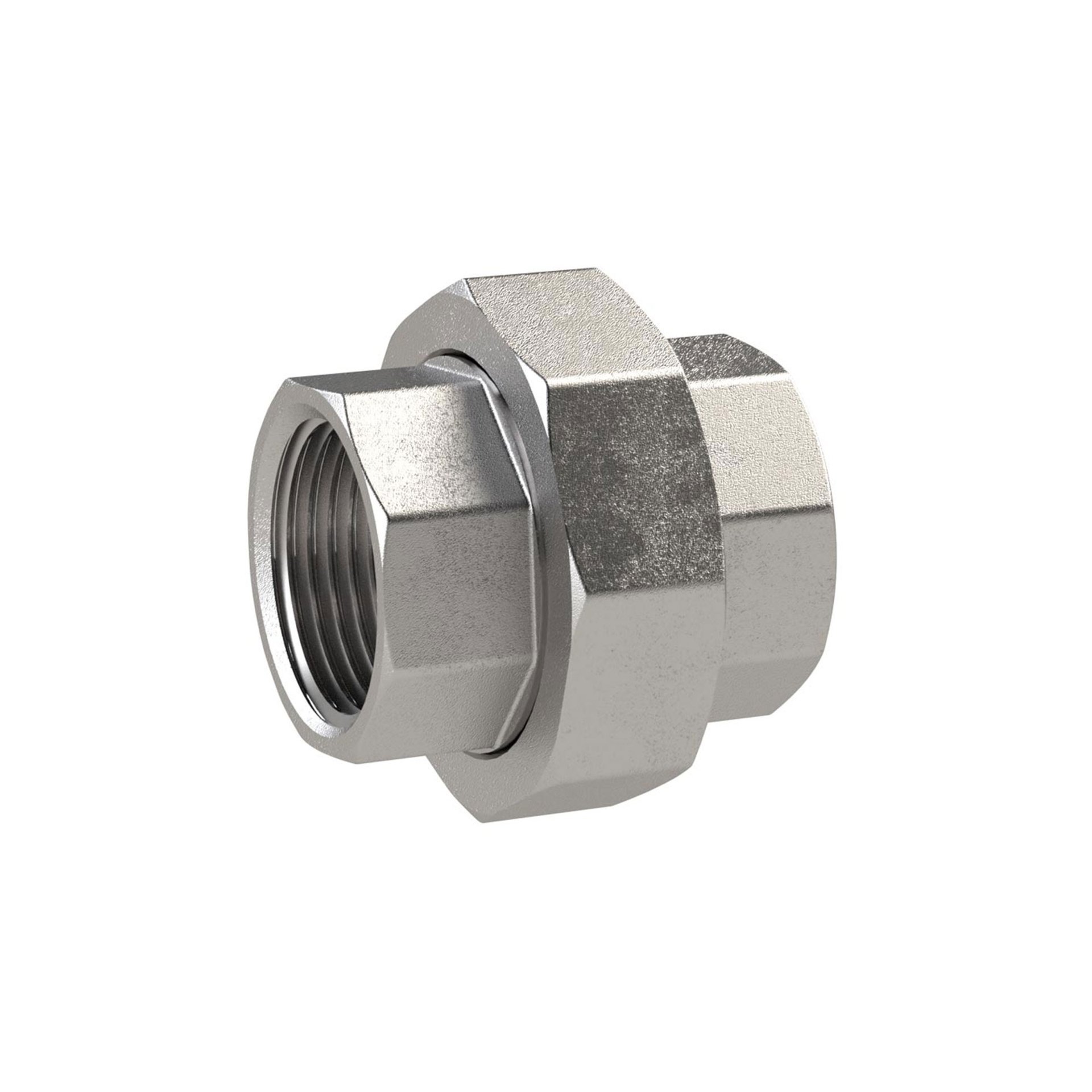 RIEGLER lös. Doppelgewindenippel, kon. dicht., Rp 1/4, IG, SW 30, ES 1.4408 Produktbild img1 L