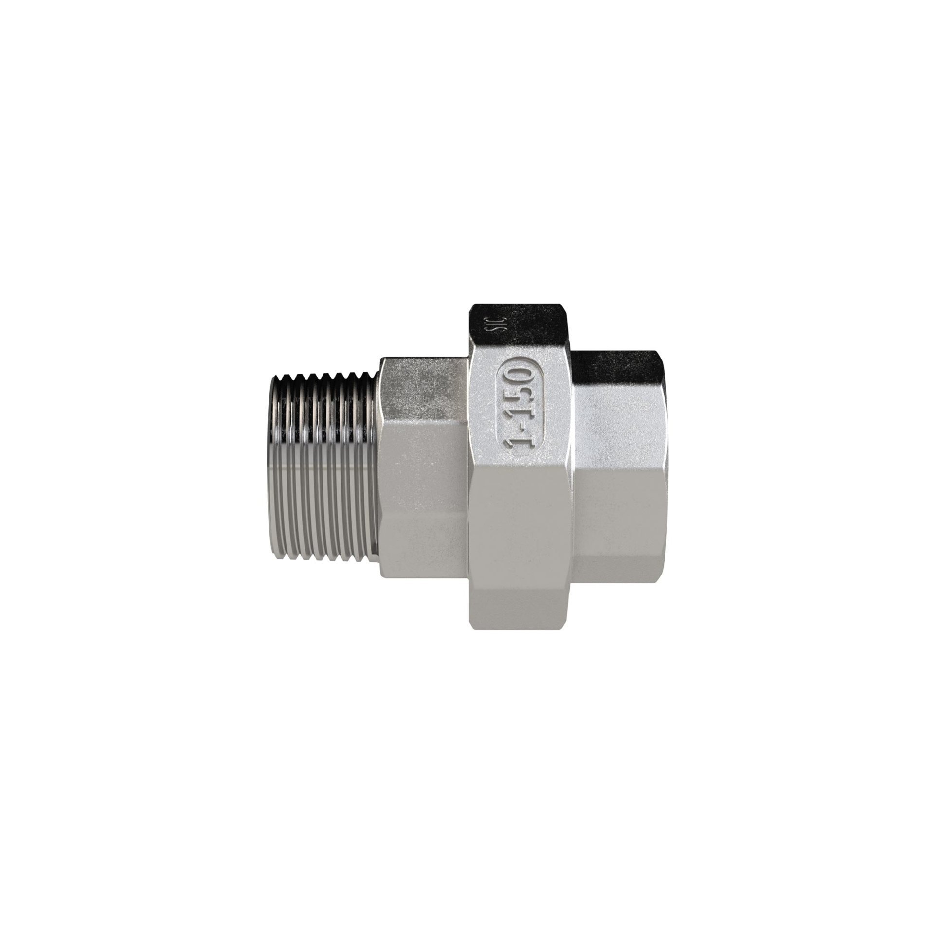 RIEGLER lös. Doppelnippel, kon. dicht., Rp/R 1/2, I/A, SW 38, ES1.4408 Produktbild img4 L
