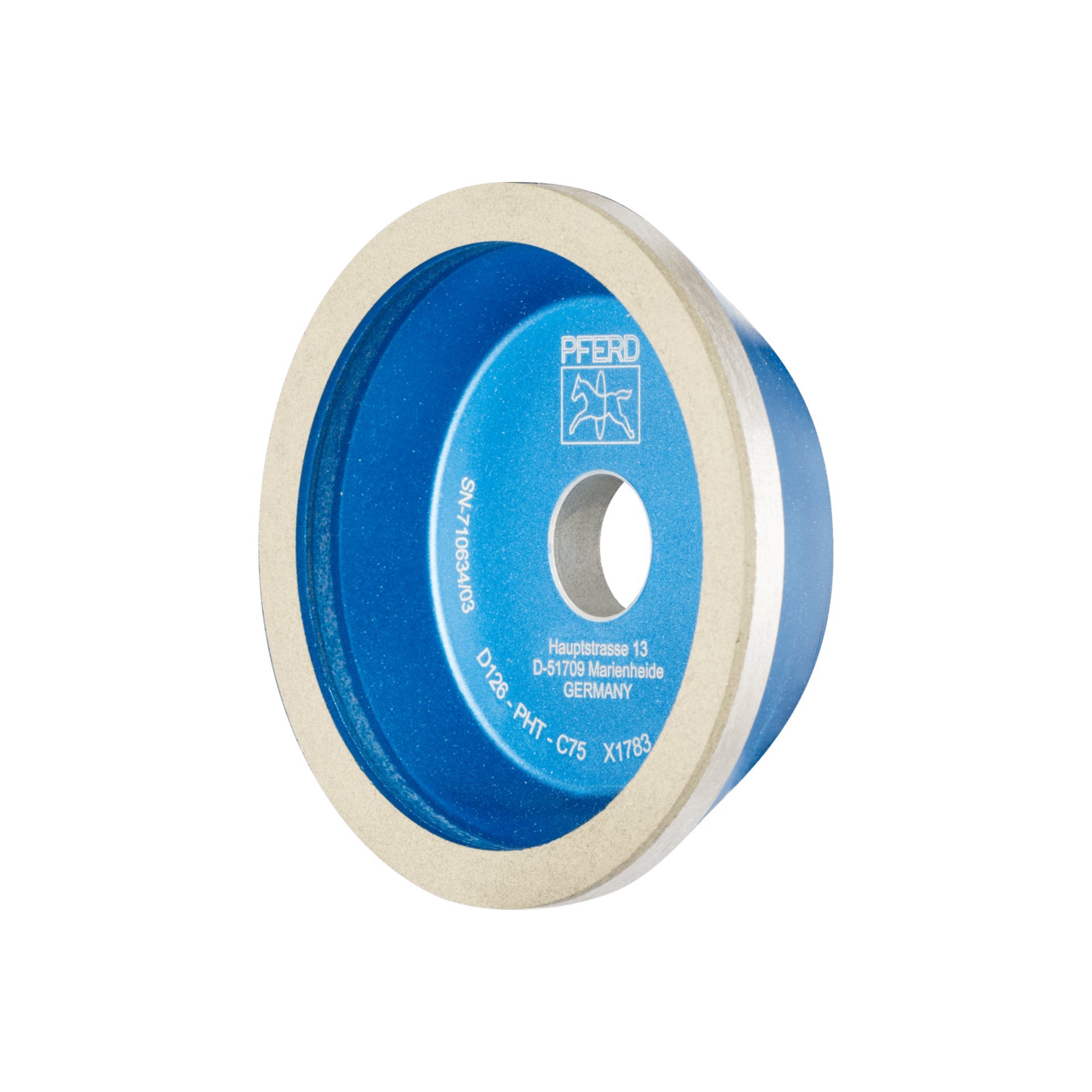 PFERD TOOLS Diamant-Schleifscheibe Kunstharz 11A2/60° PHT 115 mm D126 (mittel) Trockenschliff Produktbild img1 L