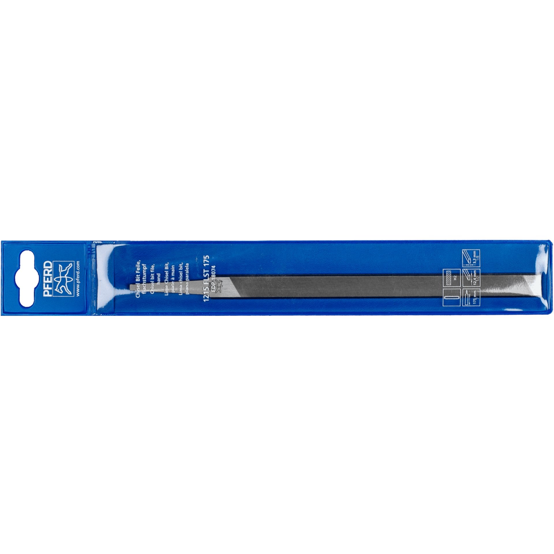 PFERD TOOLS CHISEL BIT FEILE Flachstumpf 175 mm Hieb 2 zum Schärfen von Kantenschliff-Sägeketten Produktbild img3 L