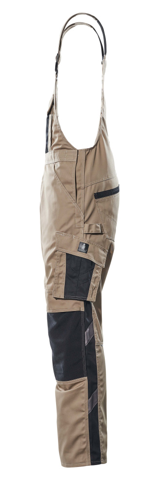 MASCOT® Augsburg Latzhose Größe 90C58, hellkhaki/schwarz Produktbild img2 L