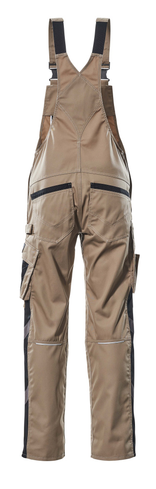 MASCOT® Augsburg Latzhose Größe 90C58, hellkhaki/schwarz Produktbild img3 L