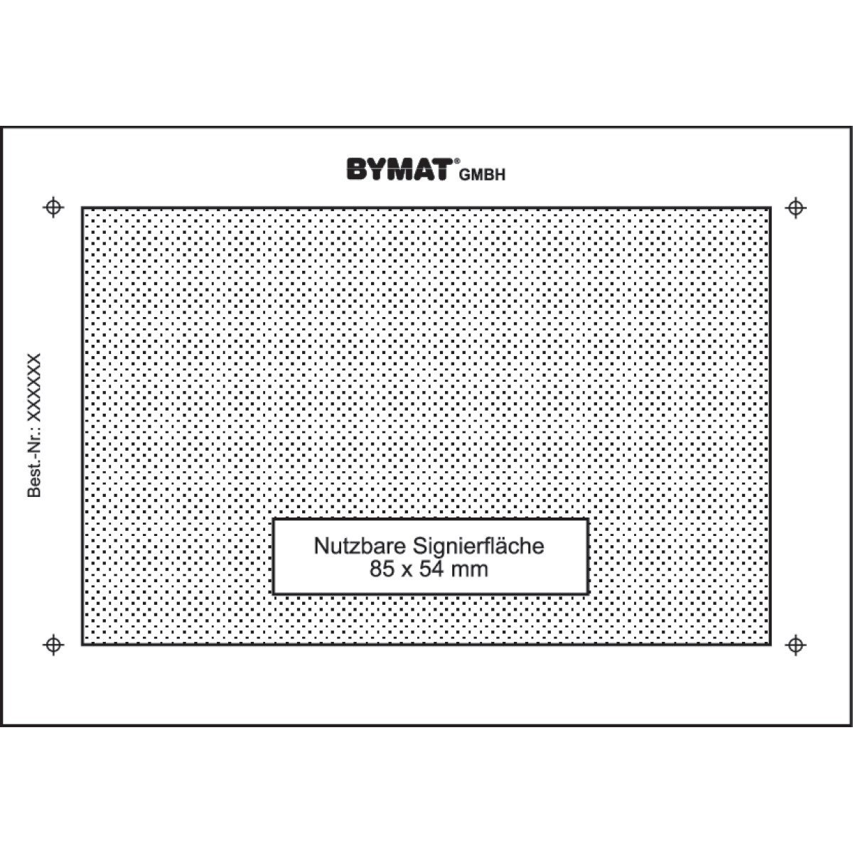 Langzeitschablone Schweisskraft DIN A7, Nutzfläche 85 x 54 mm, ungerahmt Produktbild img1 L