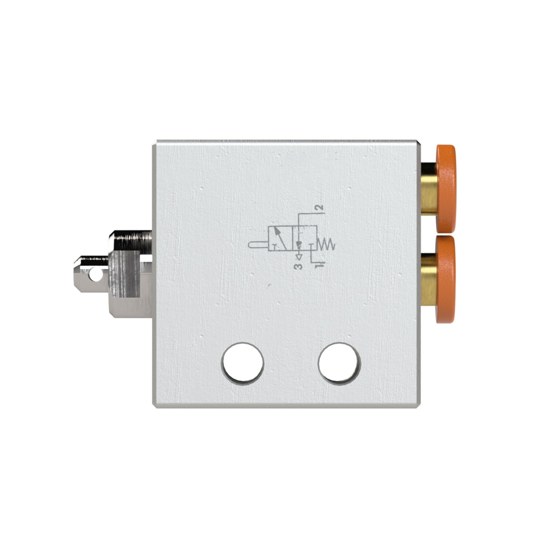 RIEGLER 3/2-Wege-Miniaturventil, mechanisch, Stößel, NC, 4 mm hinten Produktbild img3 L