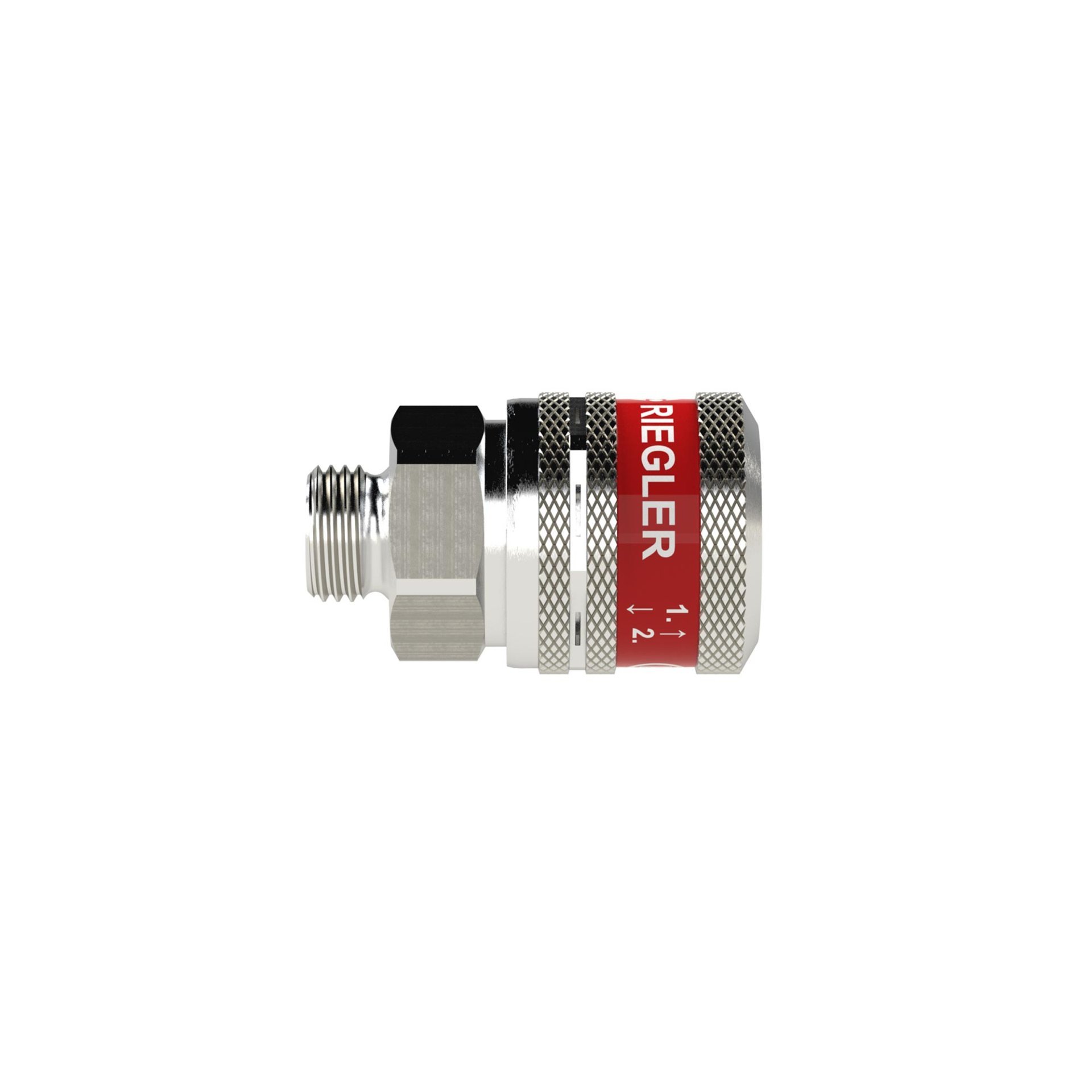 RIEGLER Sicherheitskupplung NW 7,8, Typ SEK, Messing vernickelt , G 3/8 AG Produktbild img3 L