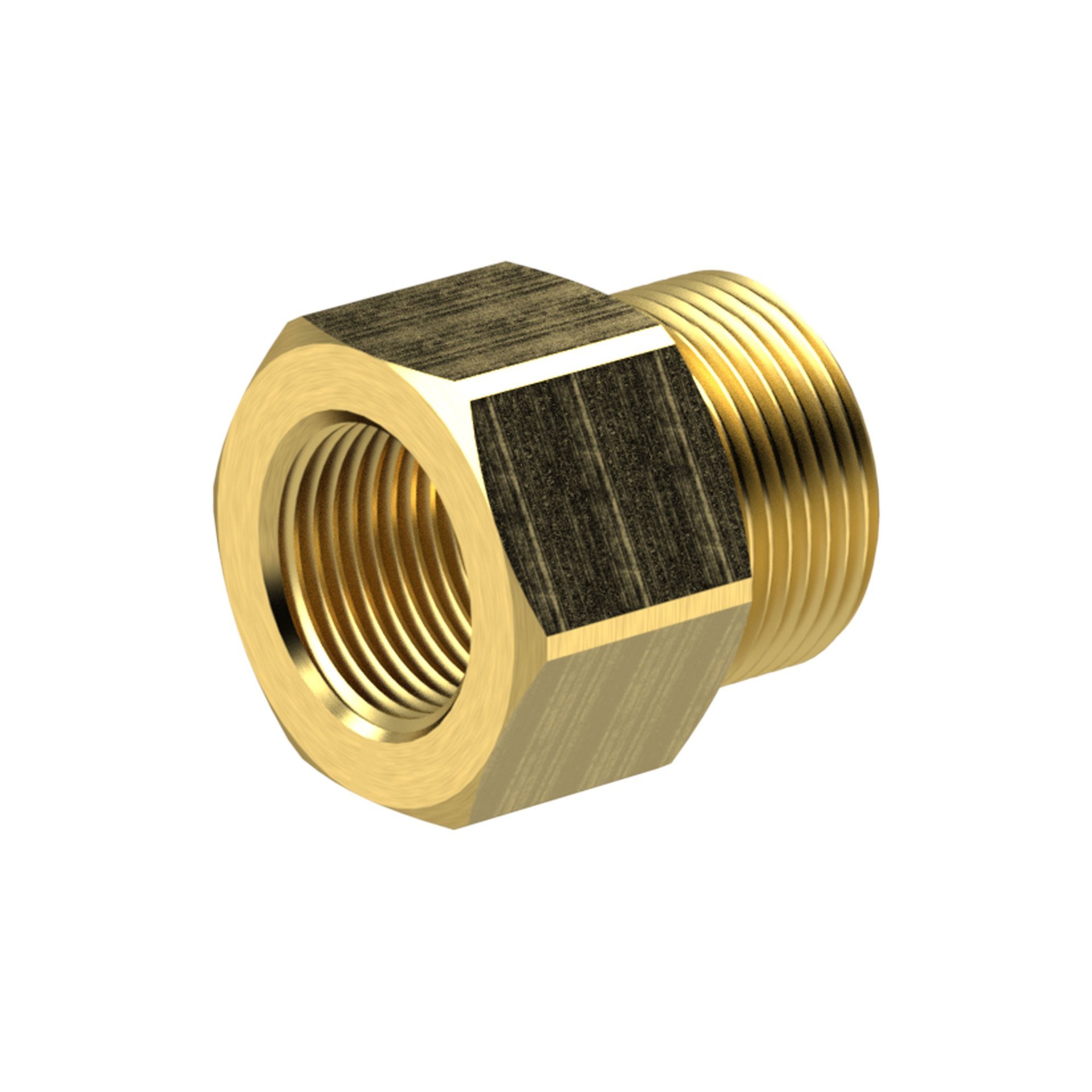 RIEGLER Reduziernippel lang, G 3/4 a., G 1 i., SW 36, Messing Produktbild img1 L