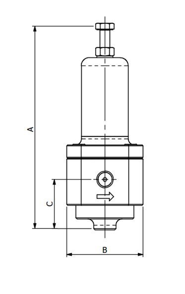 Edelstahl-Druckregler, 1.4404, nicht rückst., G 1, 0,5 - 8 bar Produktbild img2 L