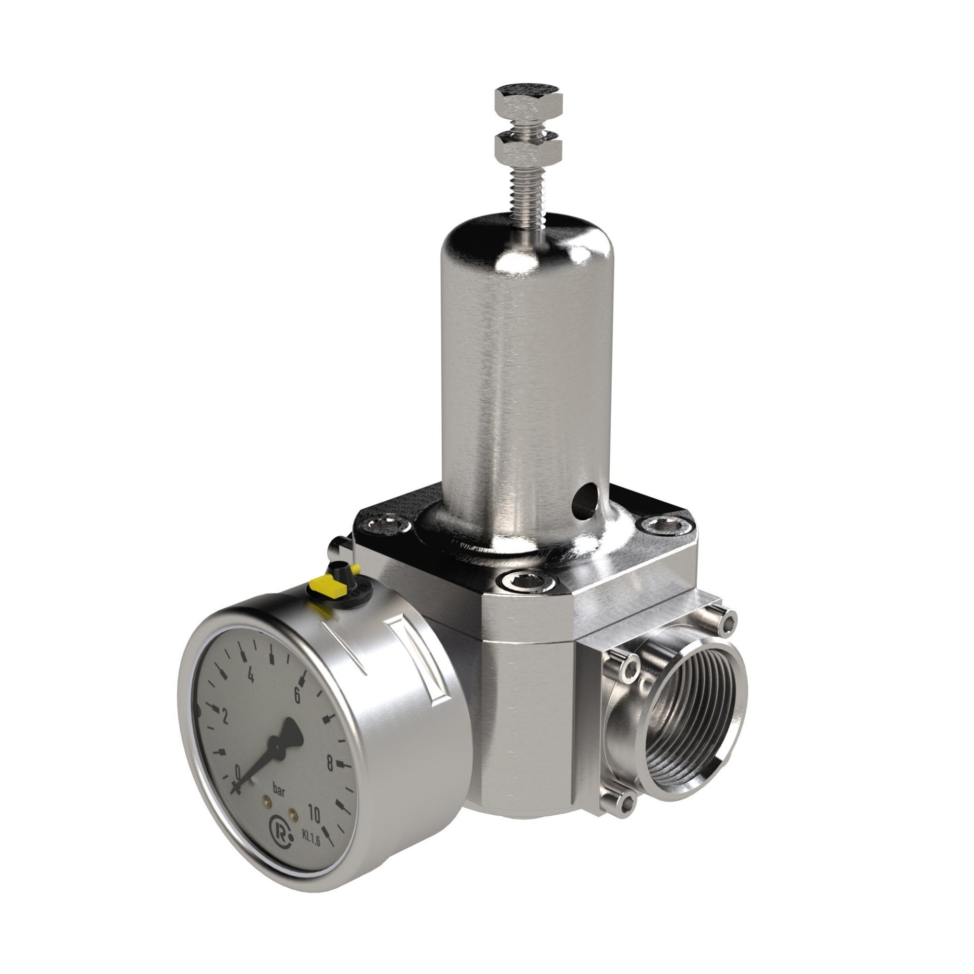 Edelstahl-Druckregler, 1.4404, nicht rückst., G 1, 0,5 - 8 bar Produktbild img1 L