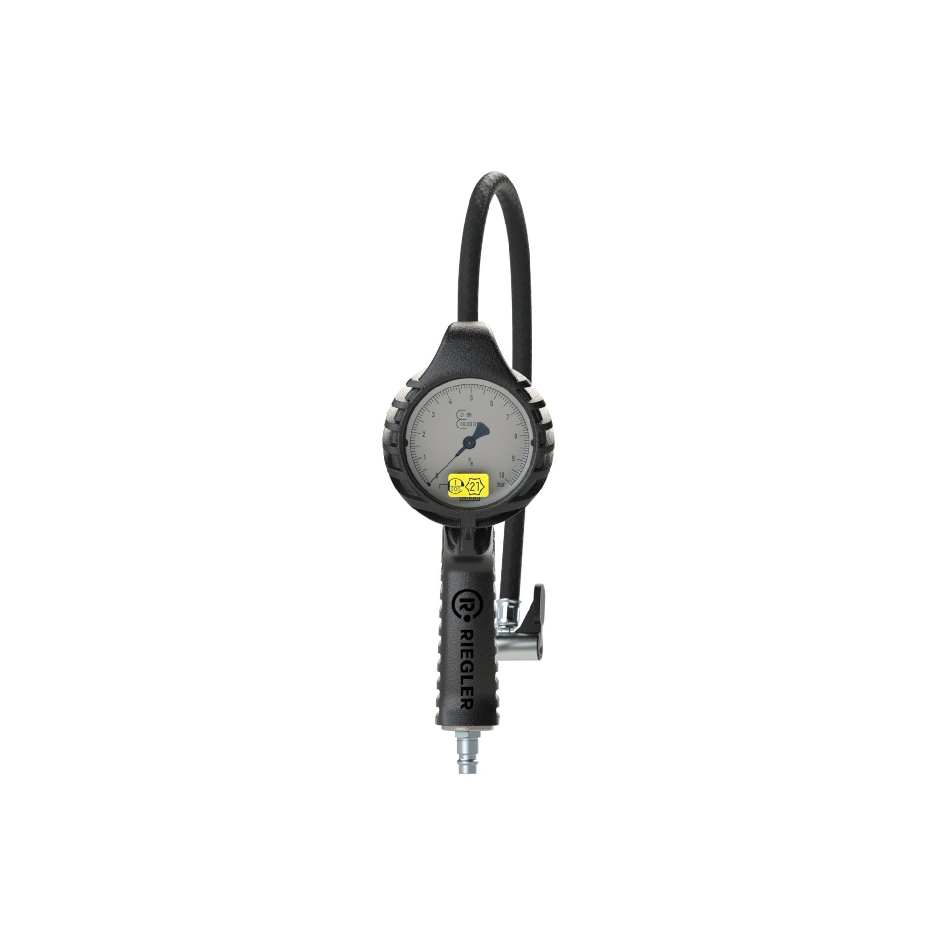 RIEGLER Standard-Handreifenfüllmesser HS, Mano Ø 80 mm, geeicht, 0 - 12 bar Produktbild img3 L