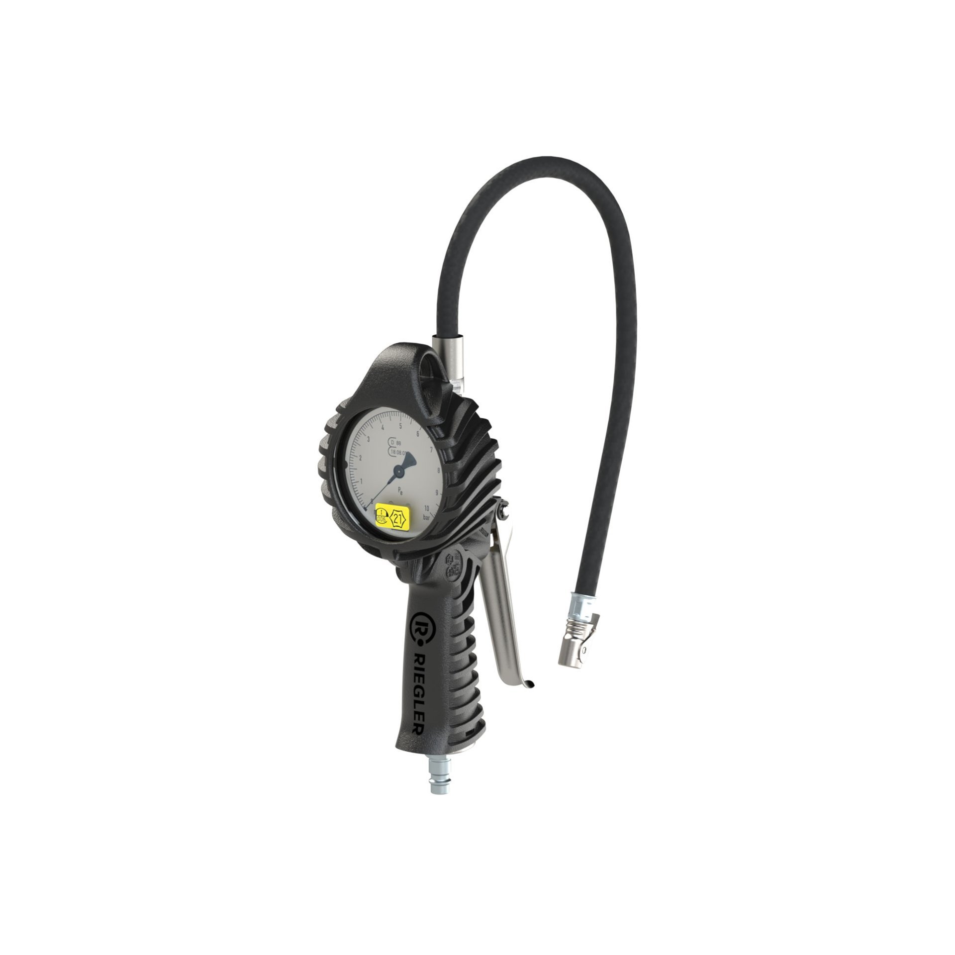 RIEGLER Standard-Handreifenfüllmesser MS, Mano Ø 80 mm, geeicht, 0 - 12 bar Produktbild img1 L