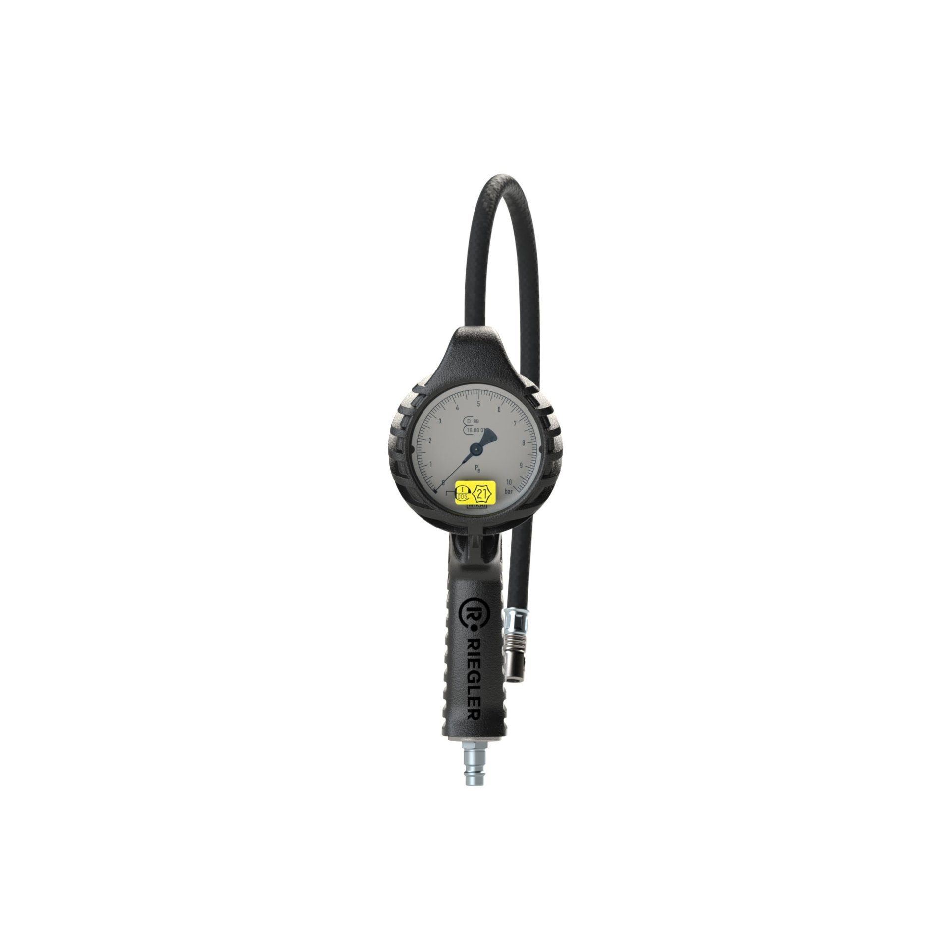 RIEGLER Standard-Handreifenfüllmesser MS, Mano Ø 80 mm, geeicht, 0 - 12 bar Produktbild img3 L