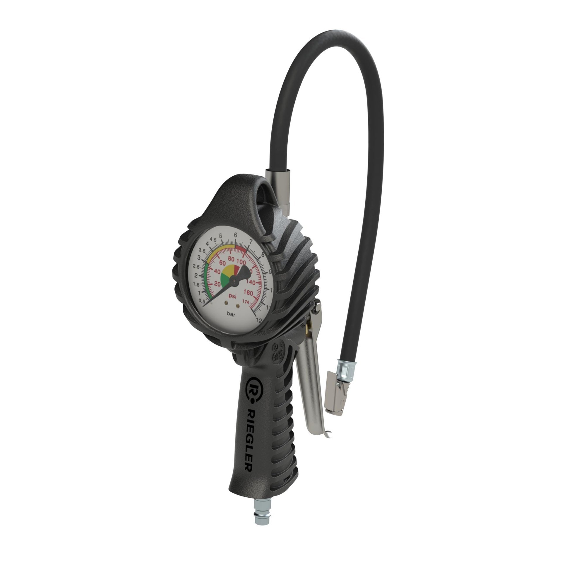 RIEGLER Standard-Handreifenfüllmesser MS, Mano Ø 80 mm, ungeeicht, 0-12 bar Produktbild img1 L