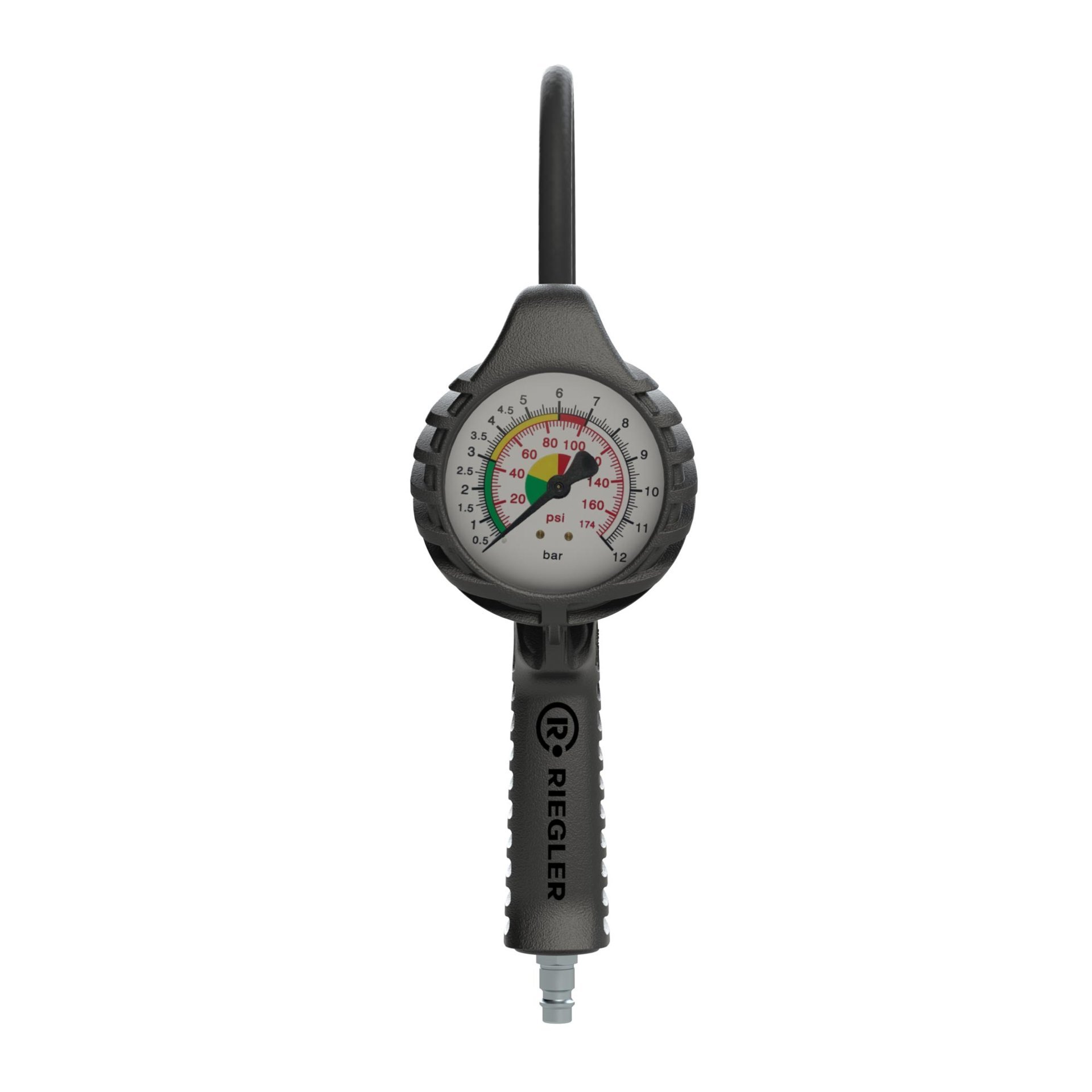 RIEGLER Standard-Handreifenfüllmesser MS, Mano Ø 80 mm, ungeeicht, 0-12 bar Produktbild img4 L