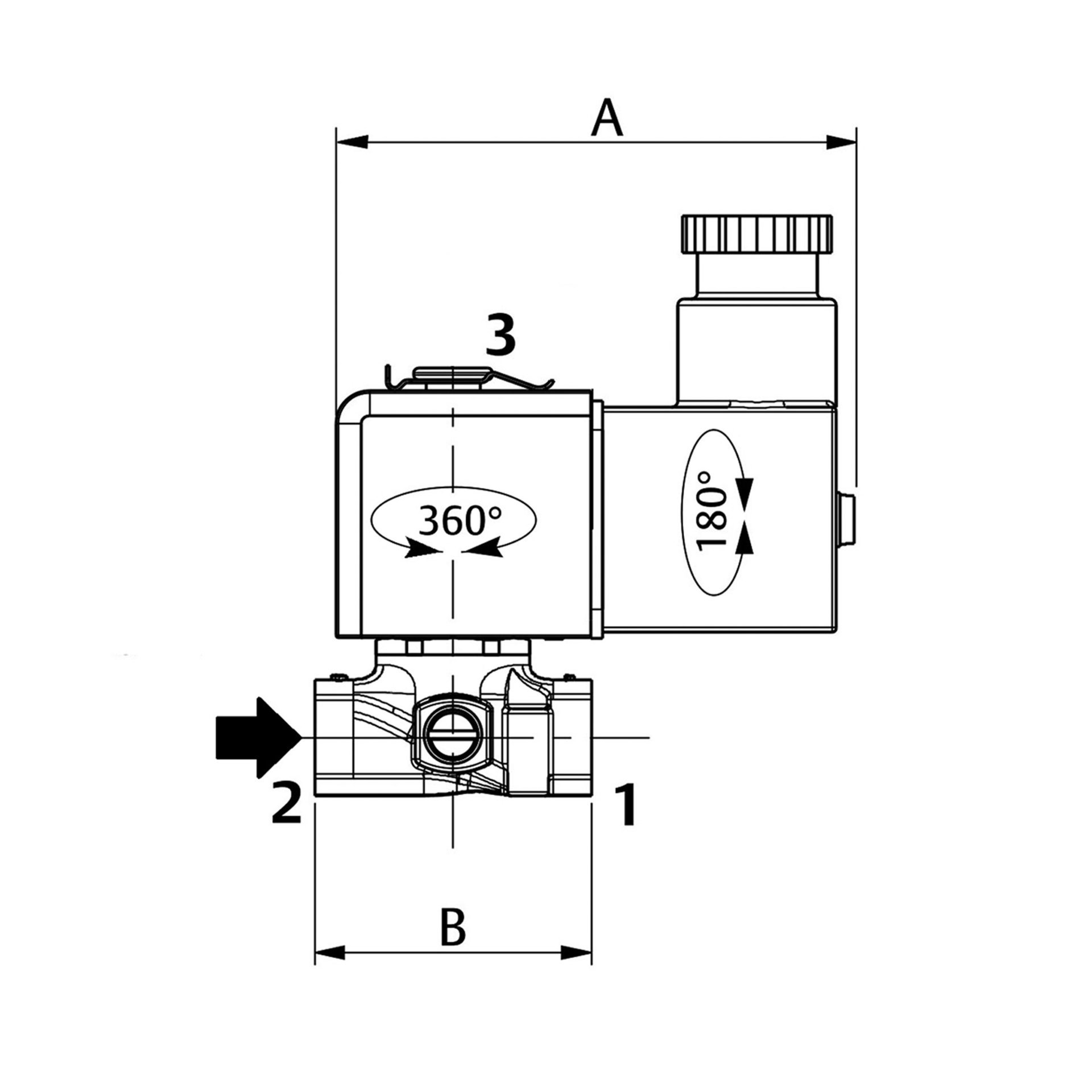 RIEGLER 3/2-Wege-MV, MS, NC, direktg, 24V DC, FPM, G 1/8, PN 0-15bar Produktbild img2 L