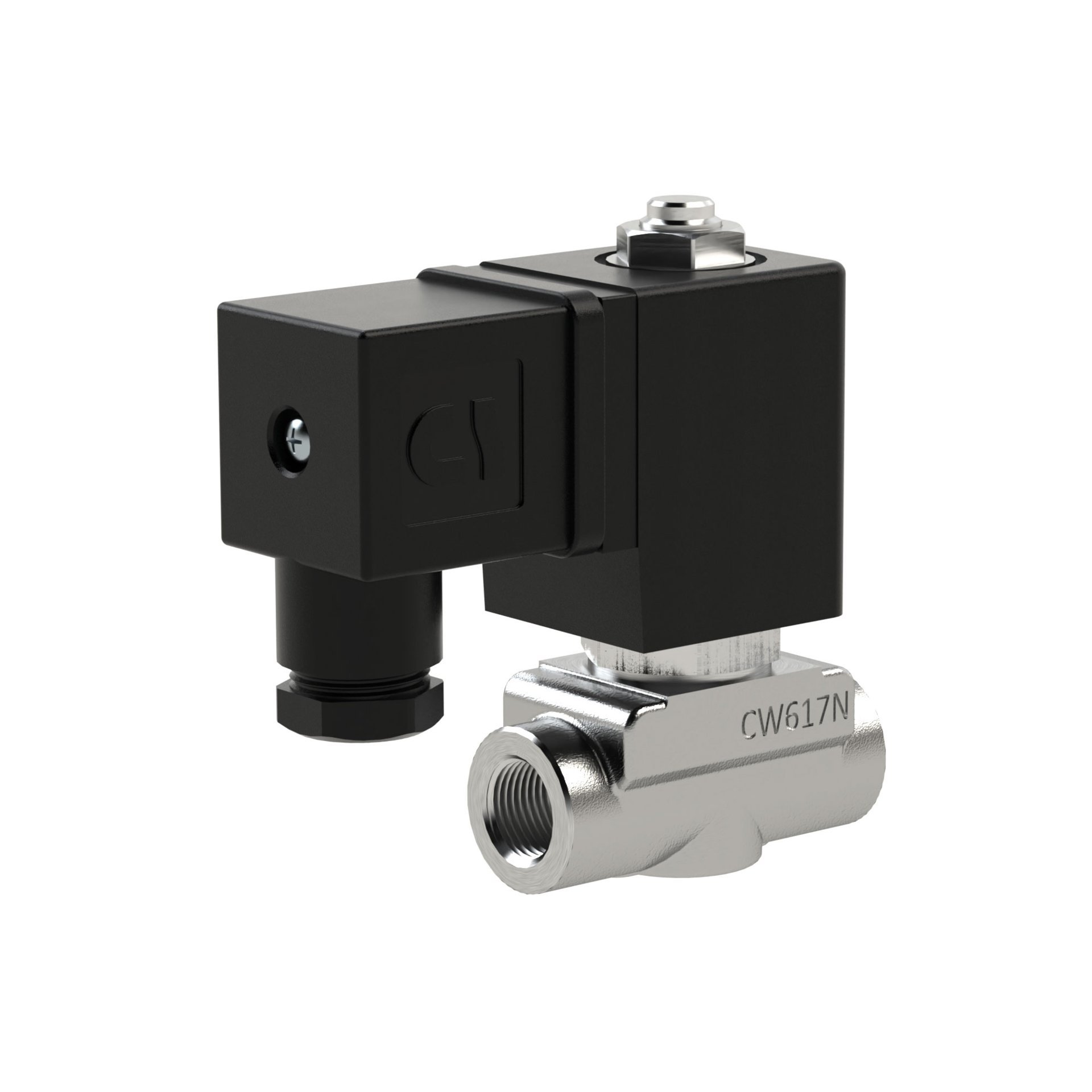 RIEGLER 2/2 MV, NC, ES, G1/4, DN 4,0, PN 0-8, FPM, direktgesteuert , 24V DC Produktbild img1 L