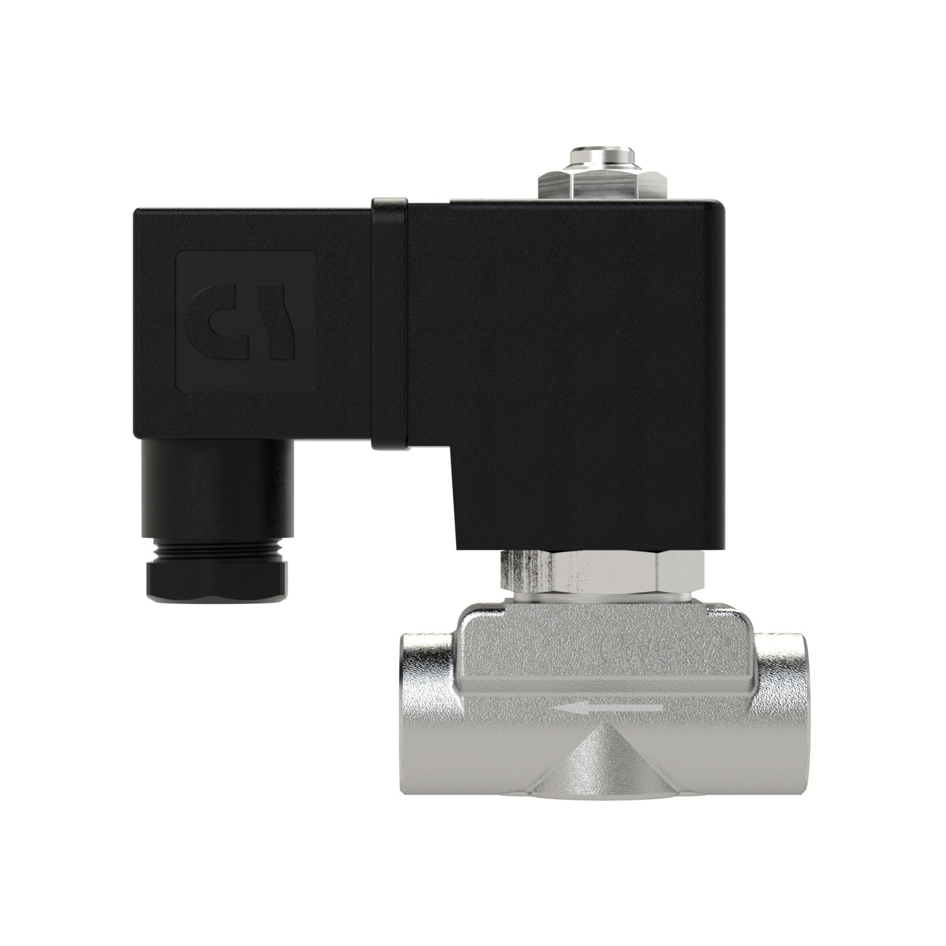 RIEGLER 2/2 MV, NC, ES, G1/4, DN 4,0, PN 0-8, FPM, direktgesteuert , 24V DC Produktbild img3 L