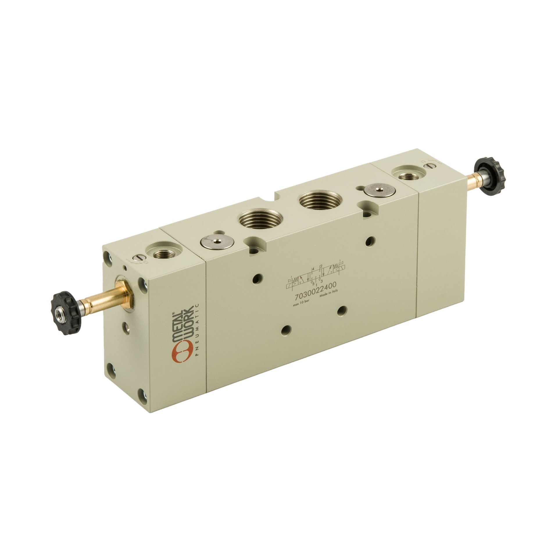 RIEGLER 5/3-Wegeventil, elektropn., ext. Steuerl., Mitte belüftet, G 1/2 Produktbild img1 L