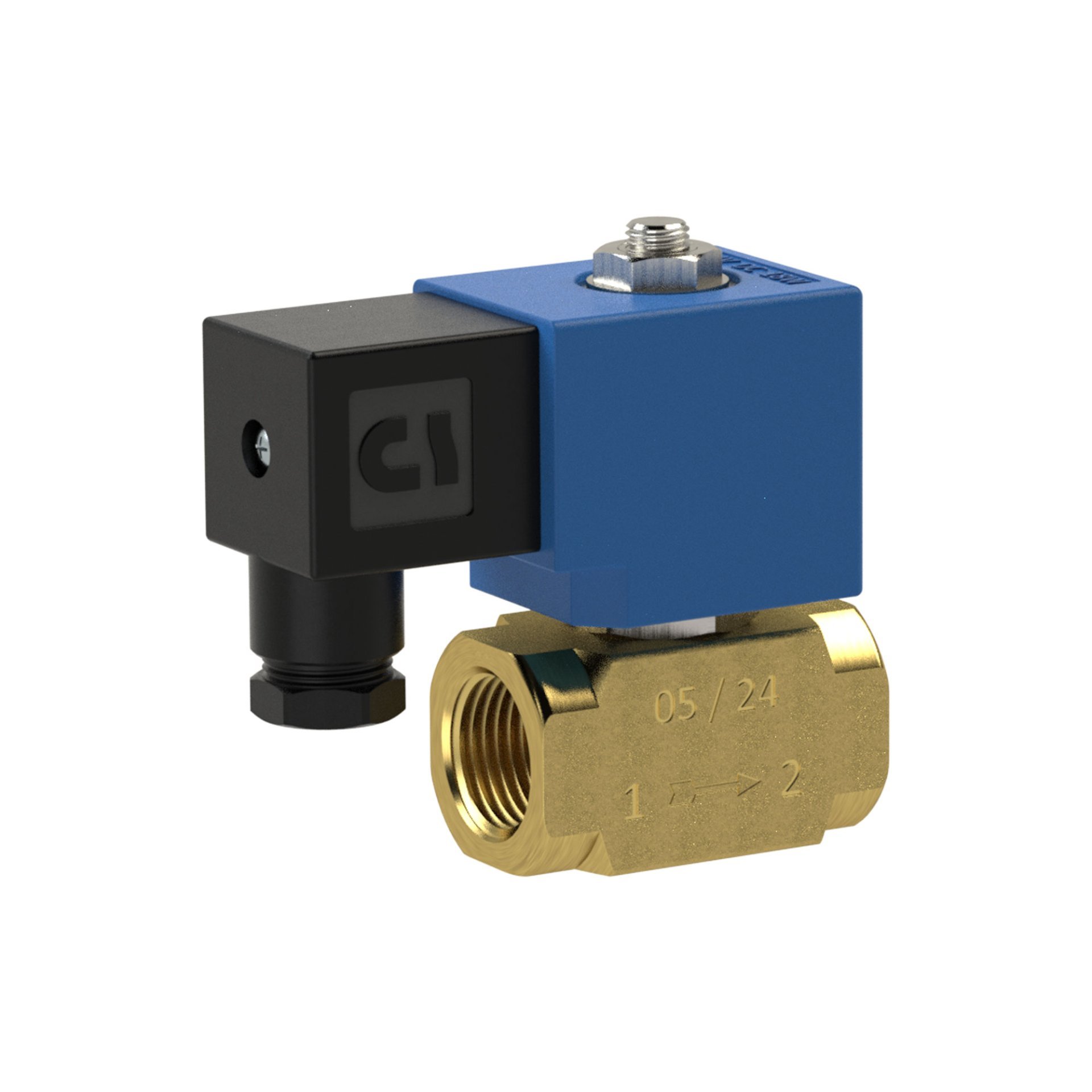 2/2-Wege-MV., MS, NO, vorg., 24 V DC, G 3/4, PN 0,5-12 bar, NBR Produktbild img1 L