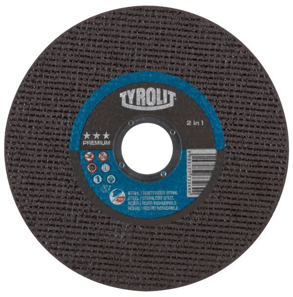Tyrolit Trennscheibe gerade 115x1x22,23 mm A60 PREMIUM Stahl/Inox Produktbild img1 L