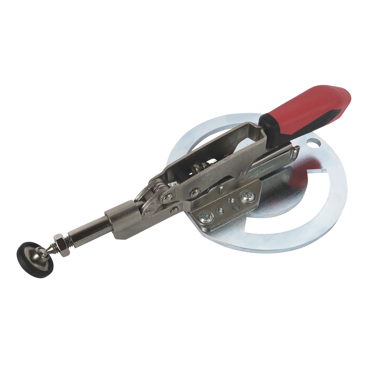 Schweisskraft Waagrechtspanner mit runder Adapterplatte, geschlossen Länge 179 mm, Spannbereich 0 - 25 mm Produktbild img1 L