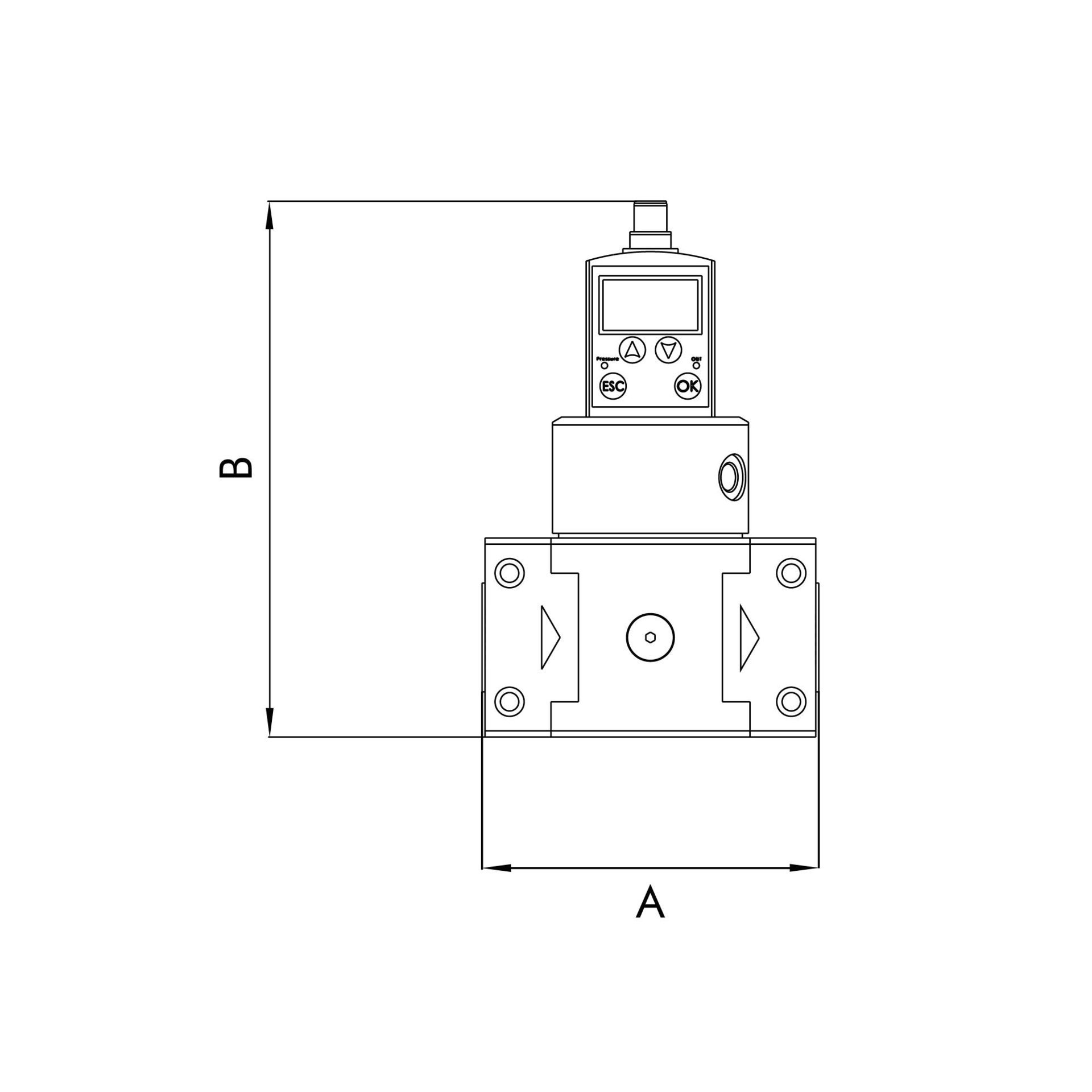 RIEGLER Präz.-Prop.-Druckregler REGTRONIC 300, G 3/4, Display, IO-Link Produktbild img2 L