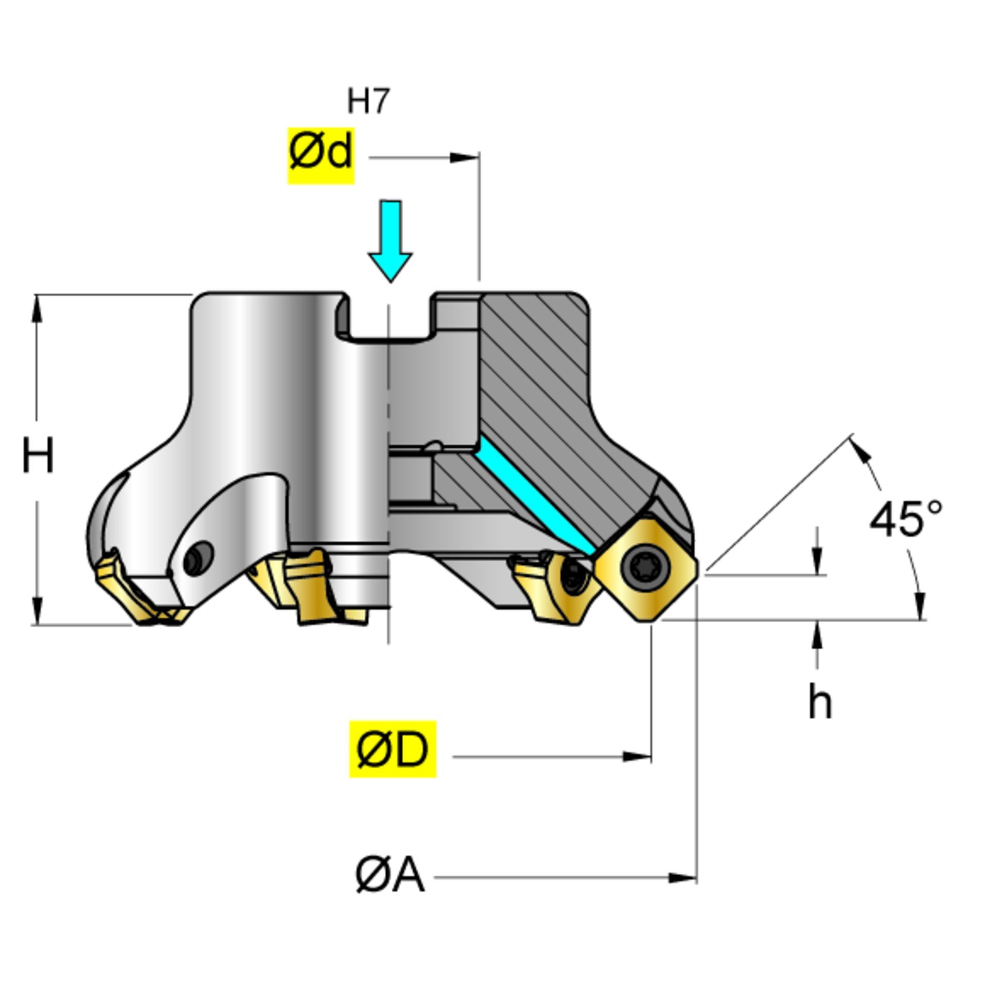 SAU Powermill-Planfräser  Typ:S4501-8-200-18-12 Produktbild img1 L
