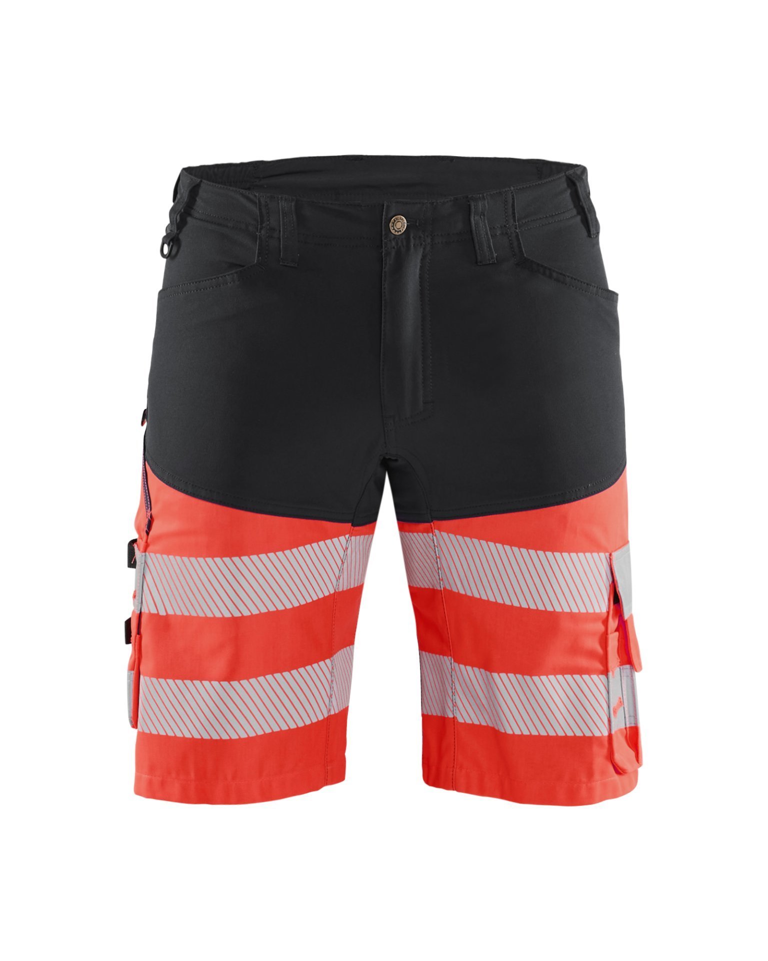 High Vis Shorts mit Stretch Schwarz/High Vis Rot C50 Produktbild img1 L