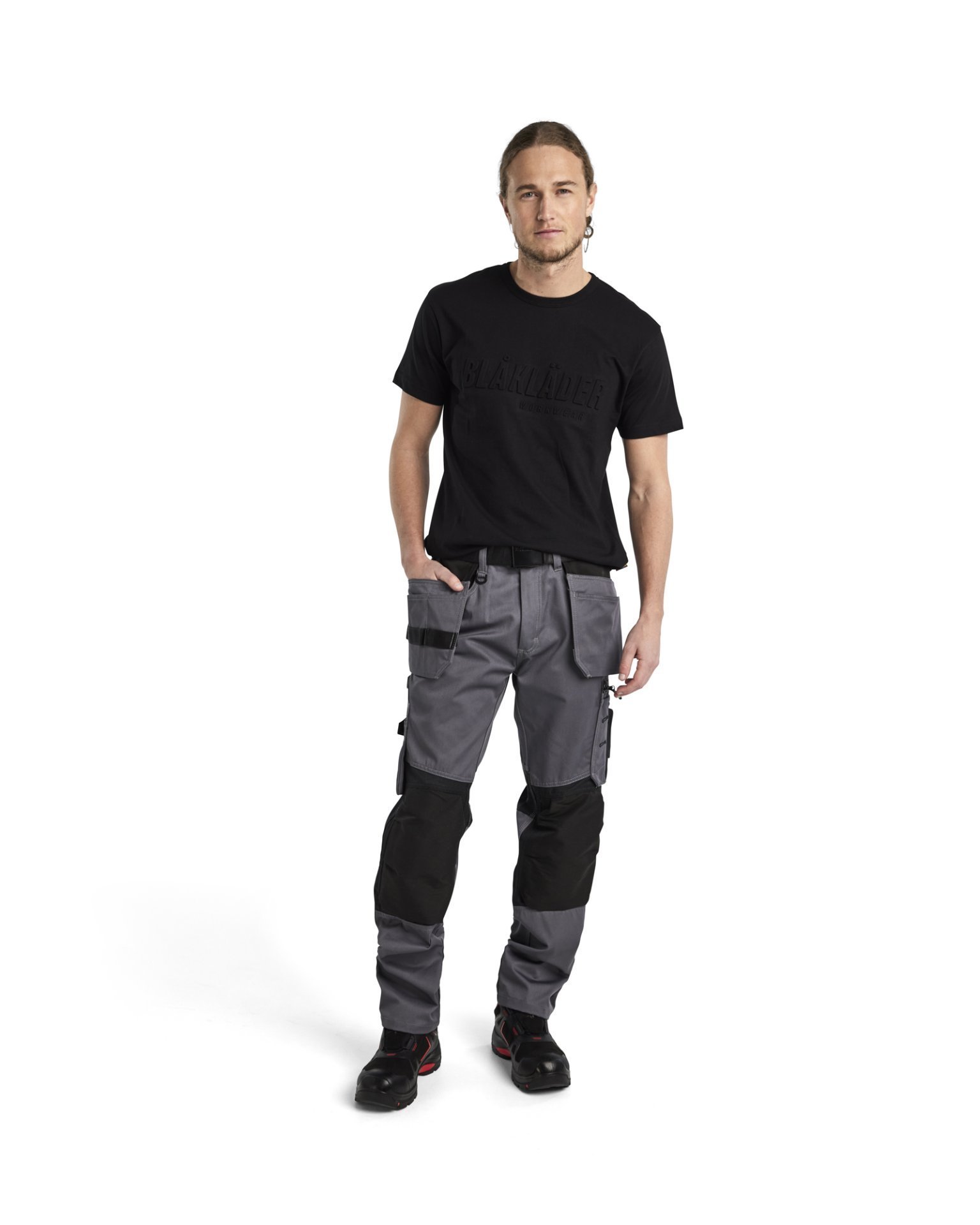 Handwerker Arbeitshose Mittelgrau/Schwarz D25 Produktbild img3 L