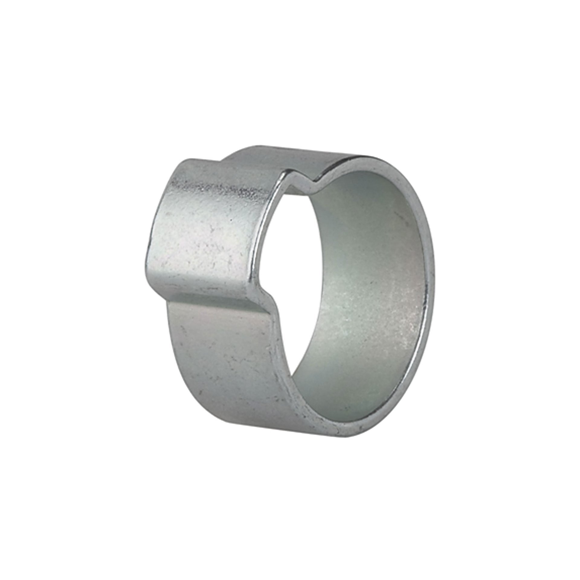 RIEGLER 1-Ohr-Schlauchklemme, Stahl glanzv. (W1), 9-11mm, 6,5mm, VPE 10 Stk. Produktbild img1 L