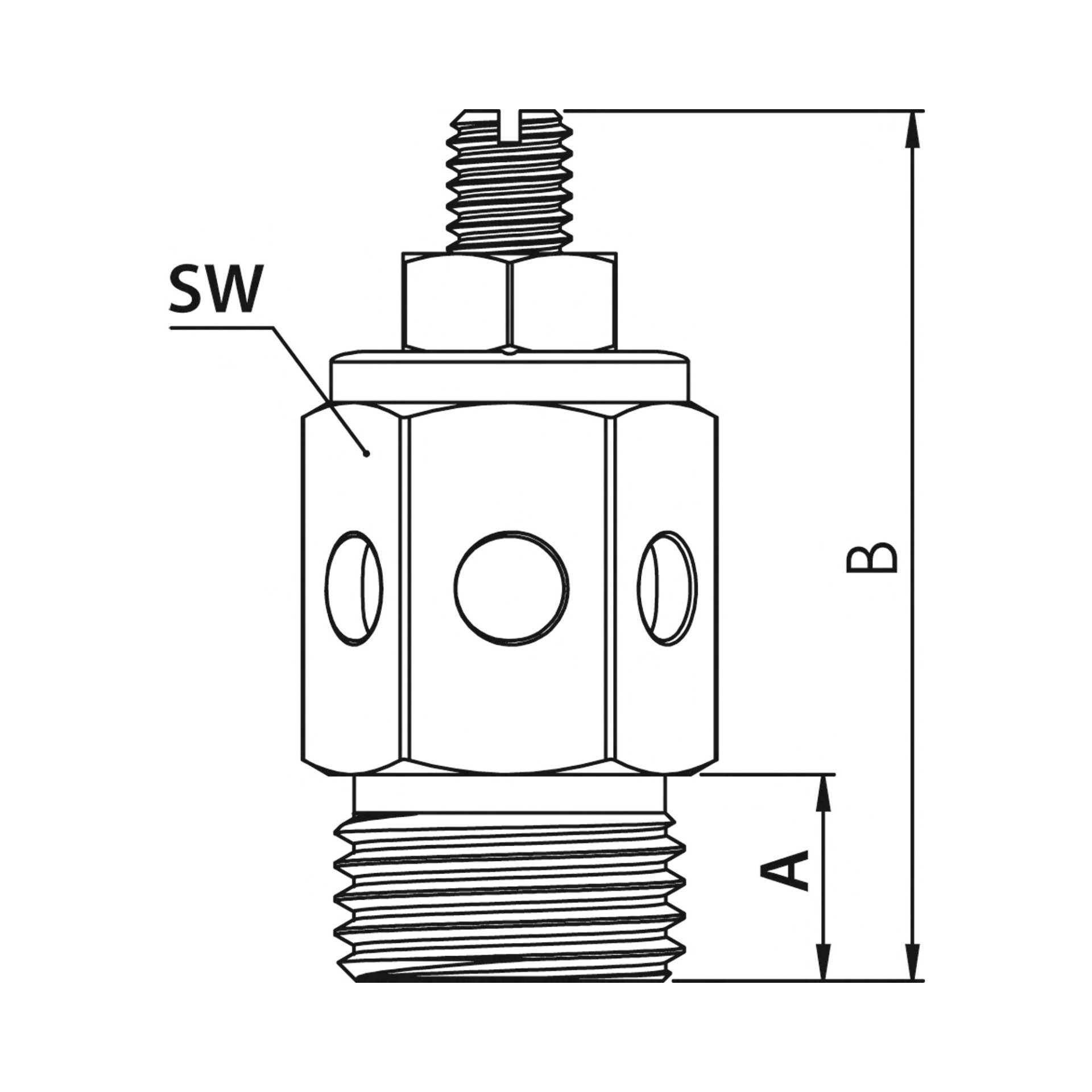 Schalldämpfer, Dämpferelement gesintert,ES-Gehäuse,einst.bar,G3/4 Produktbild img2 L